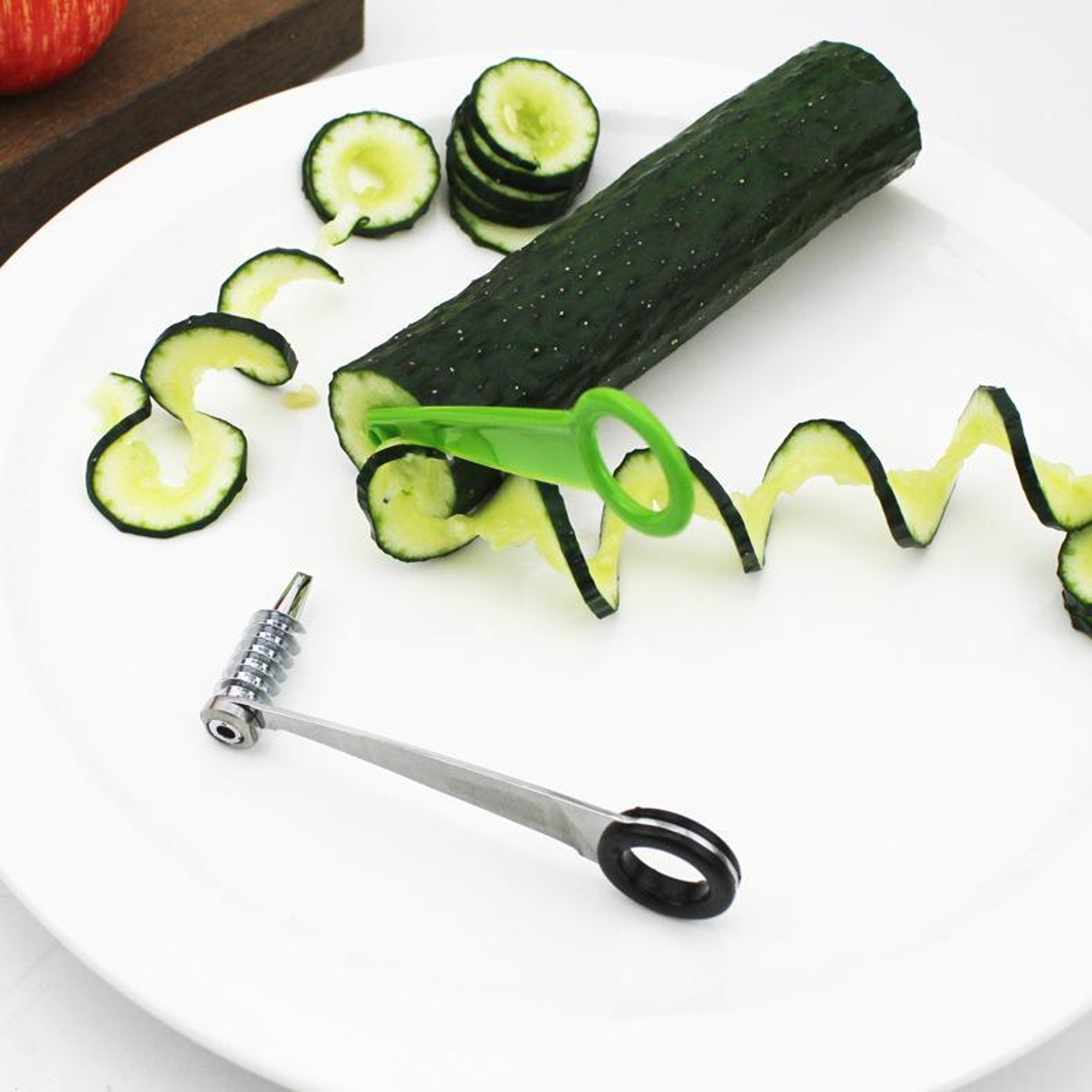 Stainless Steel Vegetable Spiral Slicer Handheld Spiral Cutter for Cucumber Carrot Potato Garnishes – view 1