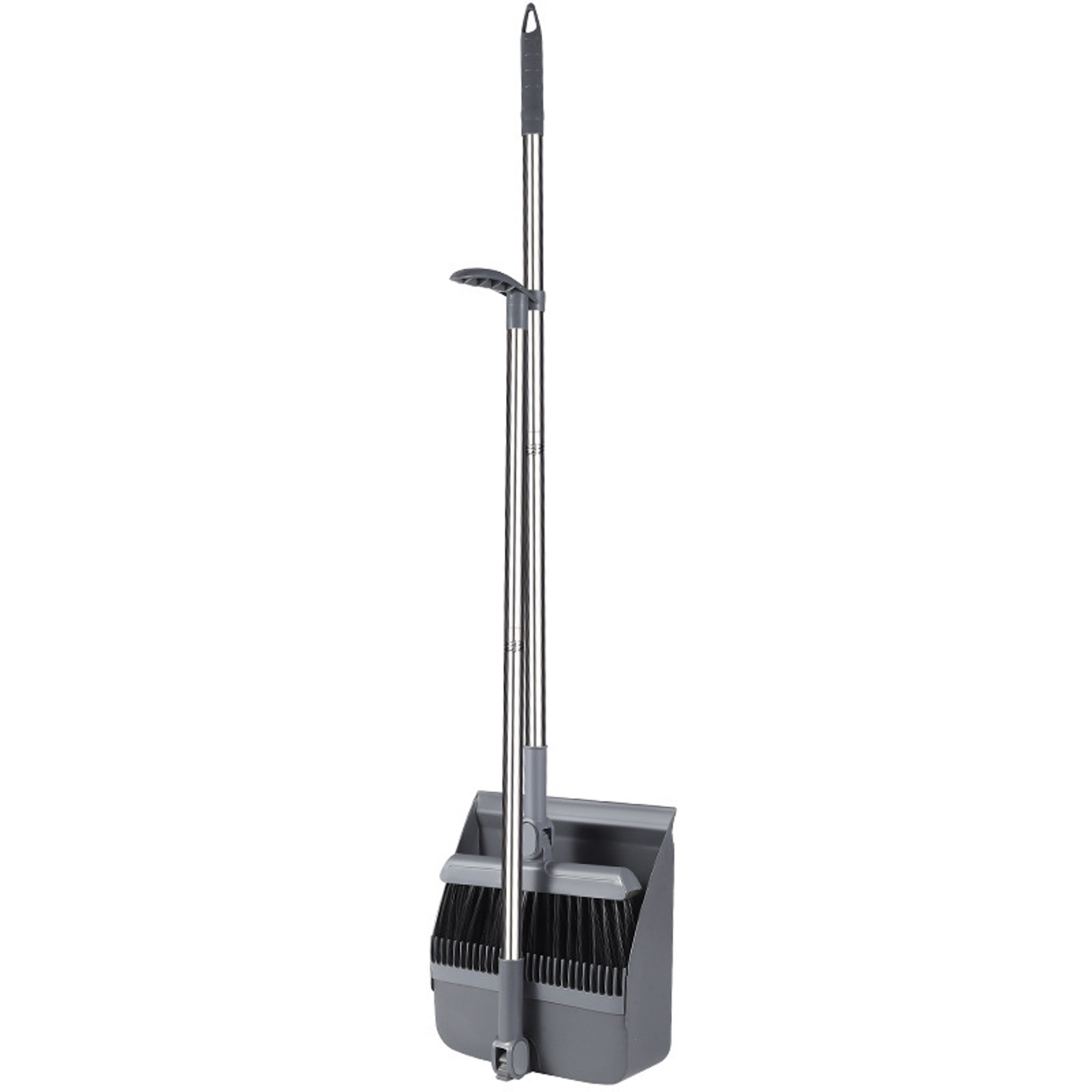 Foldable Broom and Dustpan Set with Self Cleaning Teeth Long Handle Floor Cleaning Kit – view 7