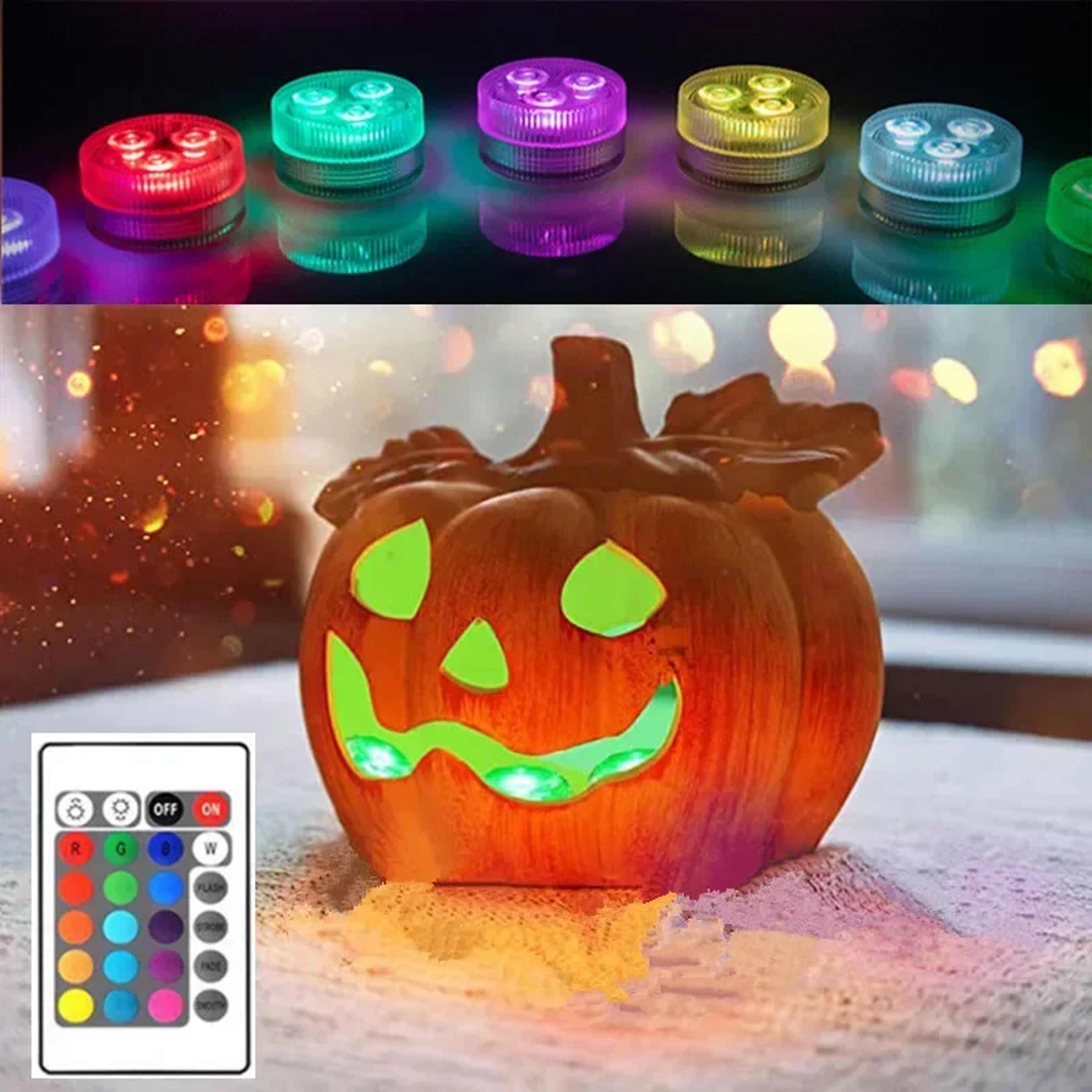 Remote Control LED Underwater Light IP68 Waterproof Pool Light RGB Party Decoration Lamp 4
