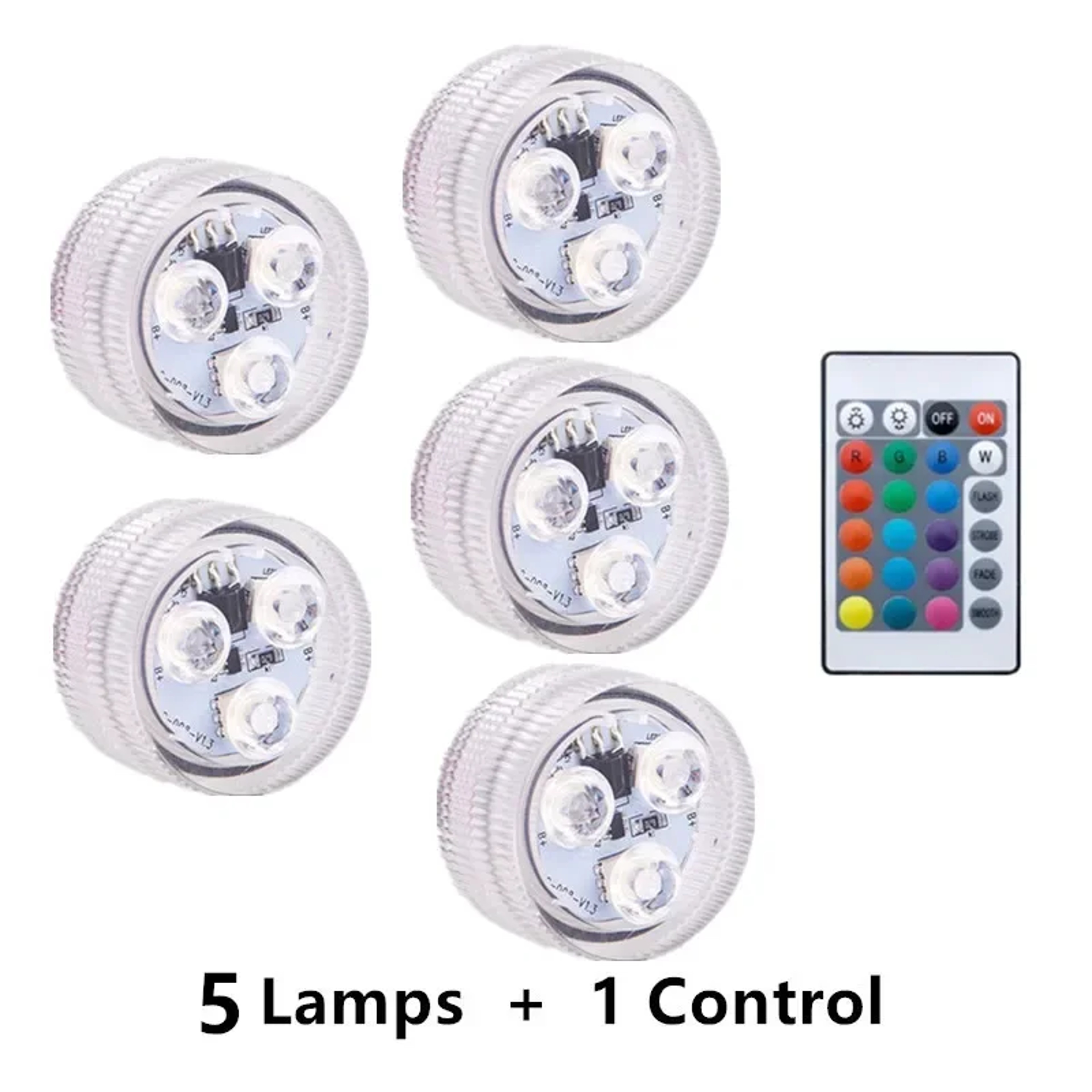 Remote Control LED Underwater Light IP68 Waterproof Pool Light RGB Party Decoration Lamp 7
