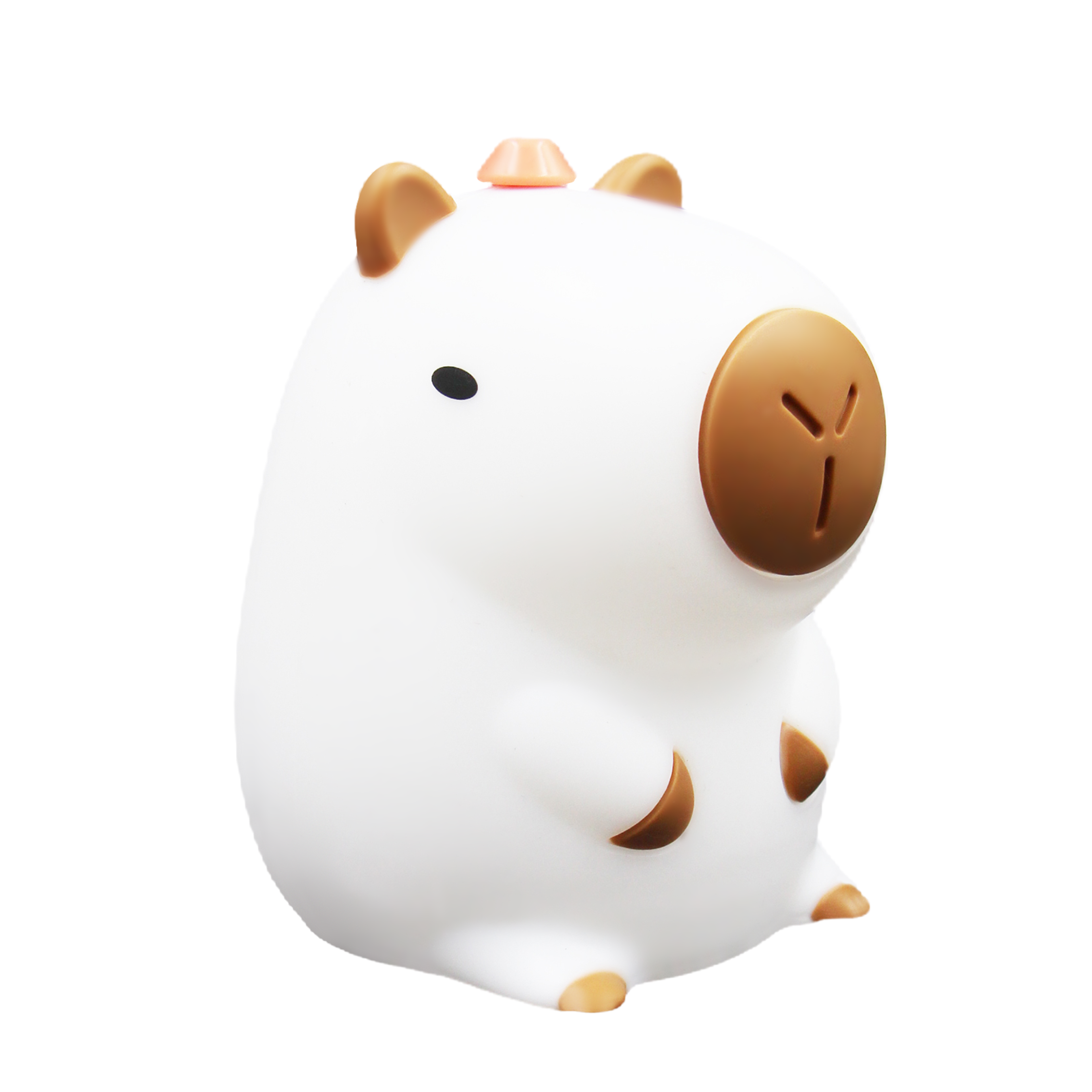 Cute Capybara Night Light Rechargeable Silicone Touch Lamp with RGB Dimmable LED for Kids Nursery – view 3