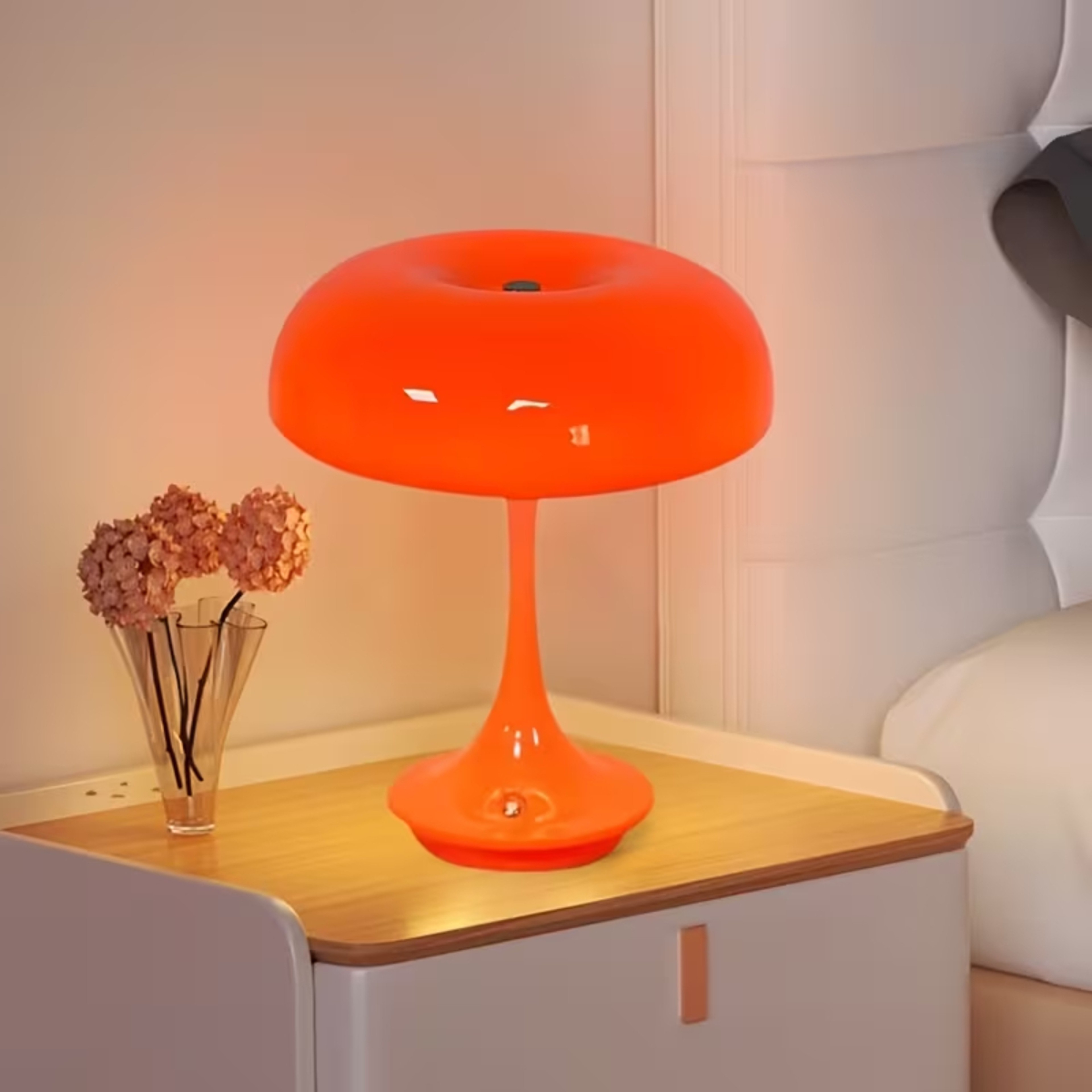 Modern Mushroom Table Lamp Touch Control LED Night Light With 3 Color Dimmable Bedside Lamp 0