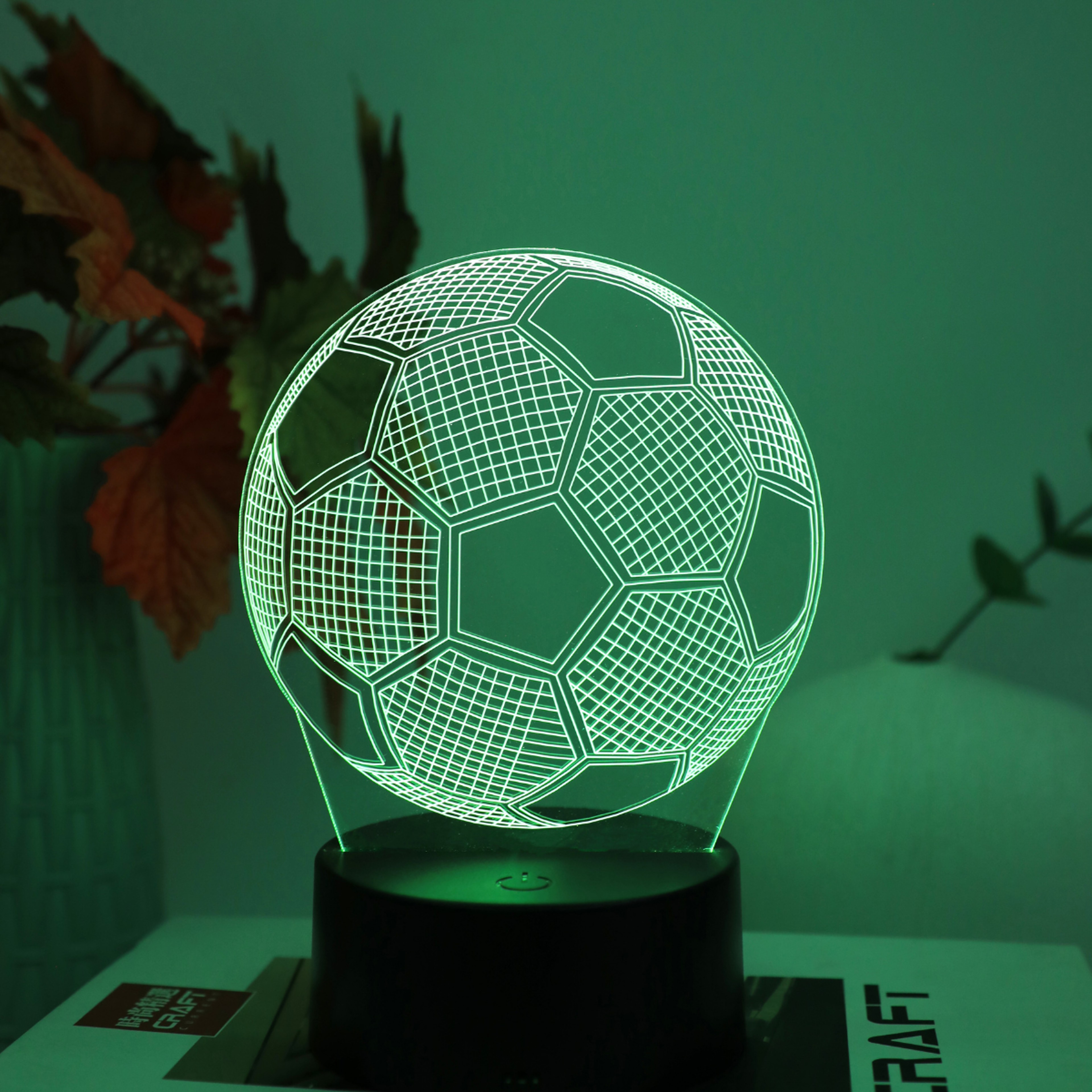 Modern Football Night Light 3D LED Lamp USB Powered Bedroom Decor 1