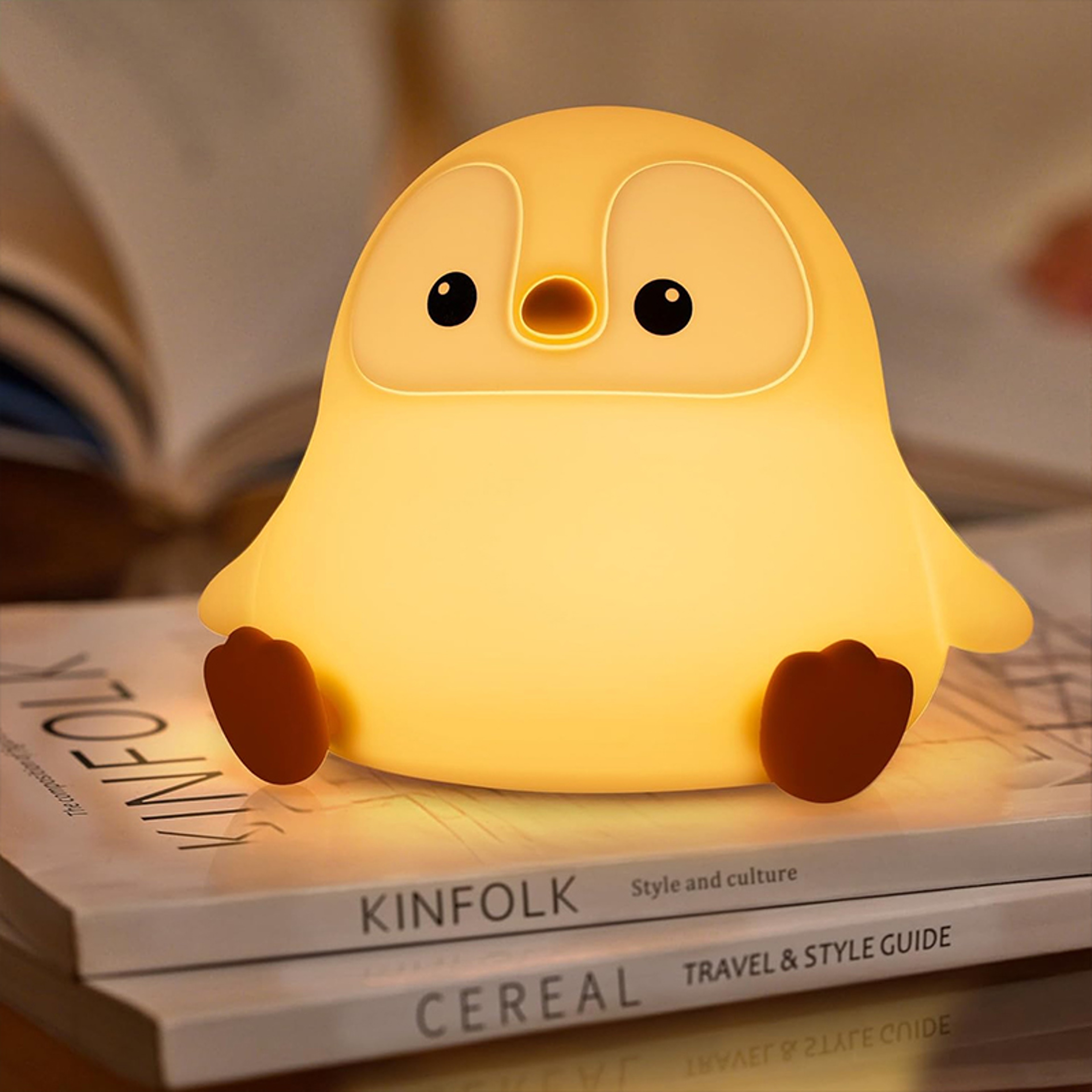 Cute Penguin Night Light Rechargeable Silicone Touch Lamp for Kids Nursery Bedroom – view 7