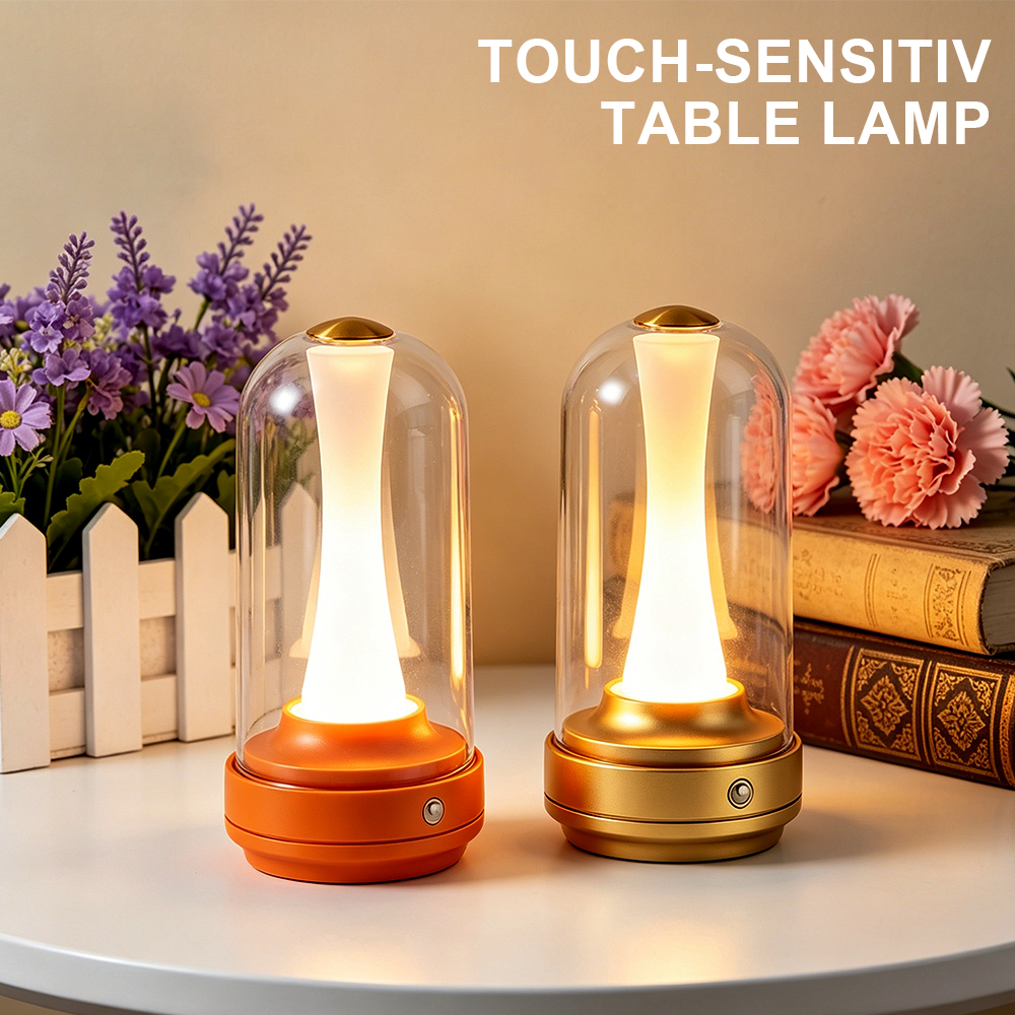 LumiGlow Rechargeable Bedside Lamp Touch Dimmable Waterproof Mood Light 6