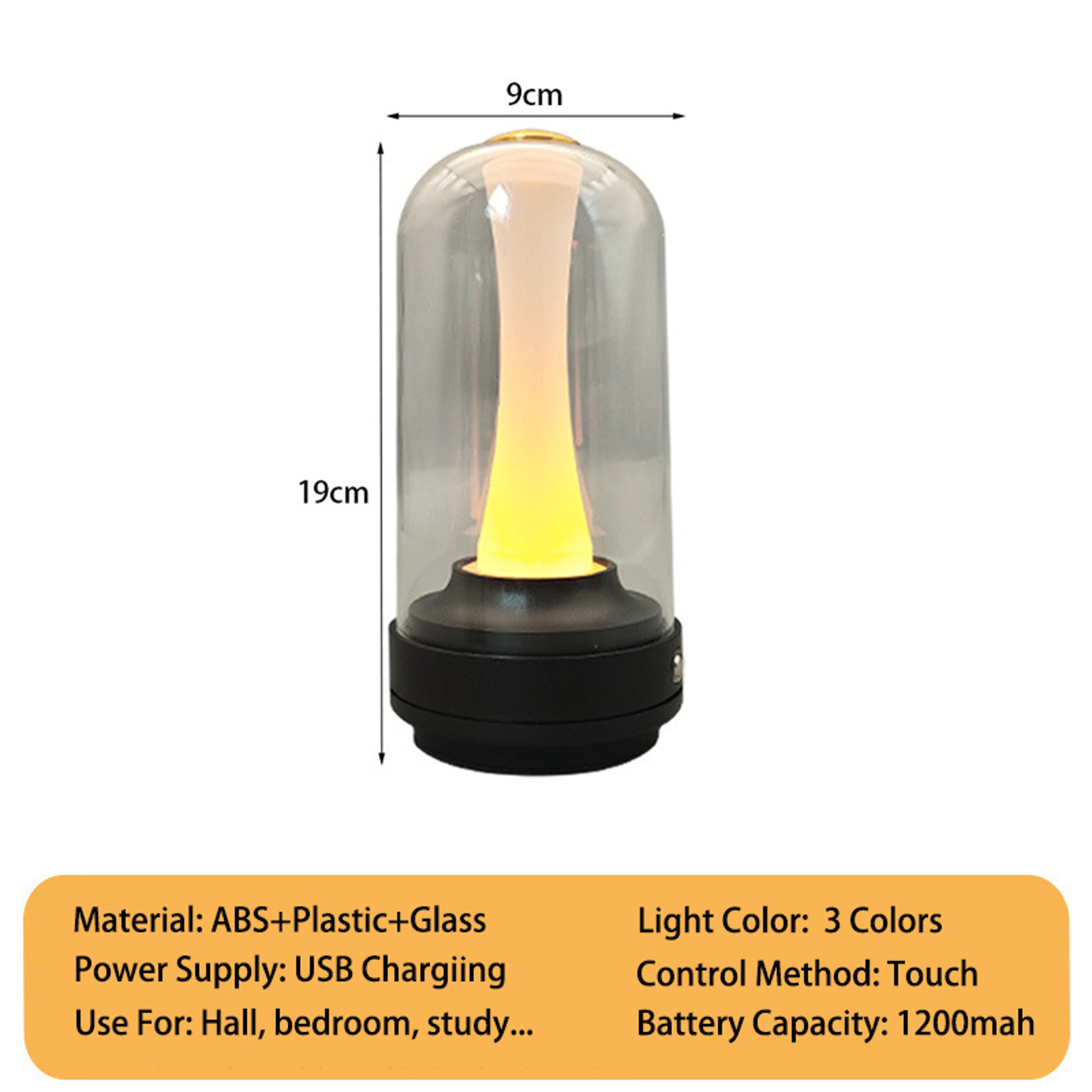LumiGlow Rechargeable Bedside Lamp Touch Dimmable Waterproof Mood Light 7