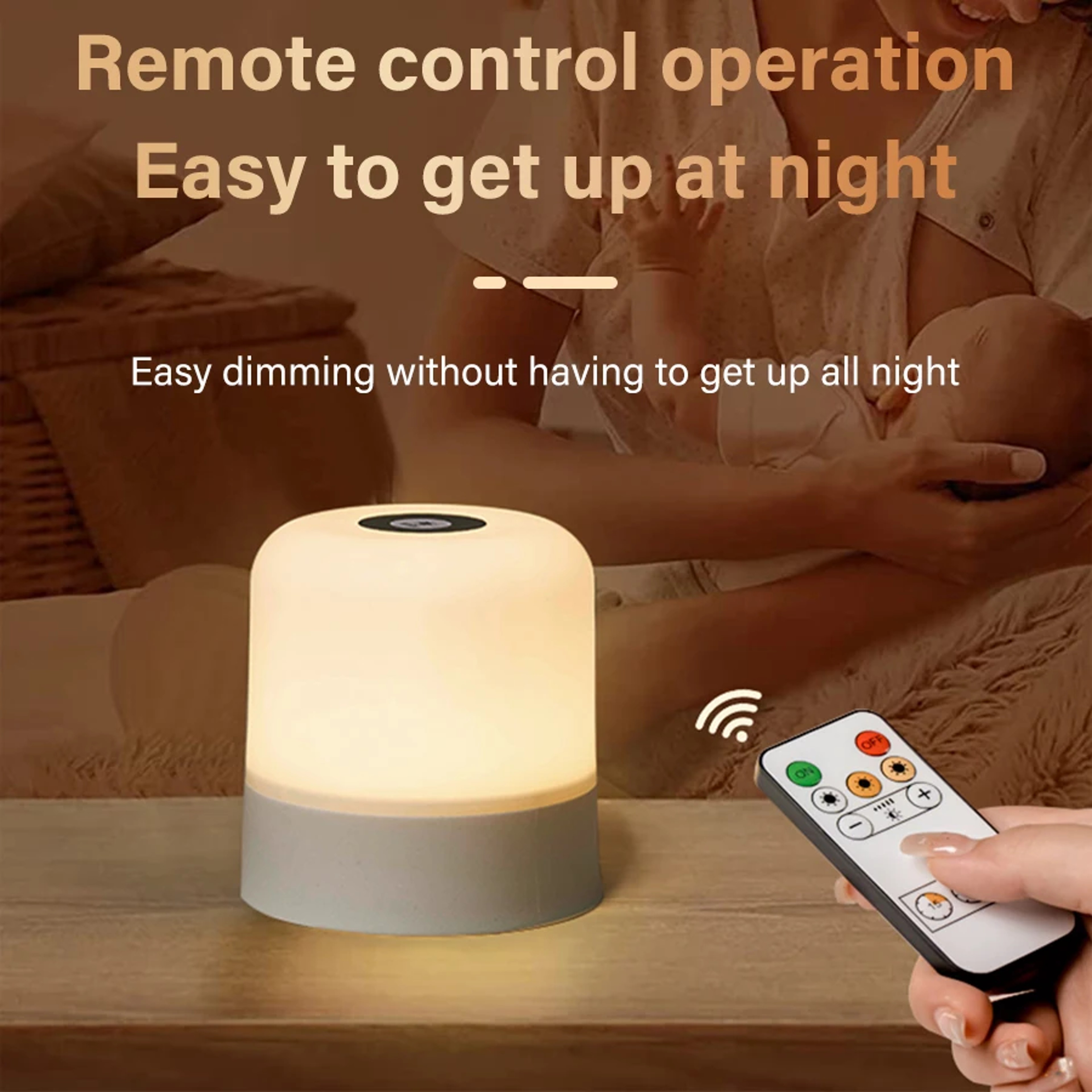 AuraGlow LED Bedside Lamp Rechargeable Touch Table Lamp With 13 Colors Remote Control Dimmable Nigh 2