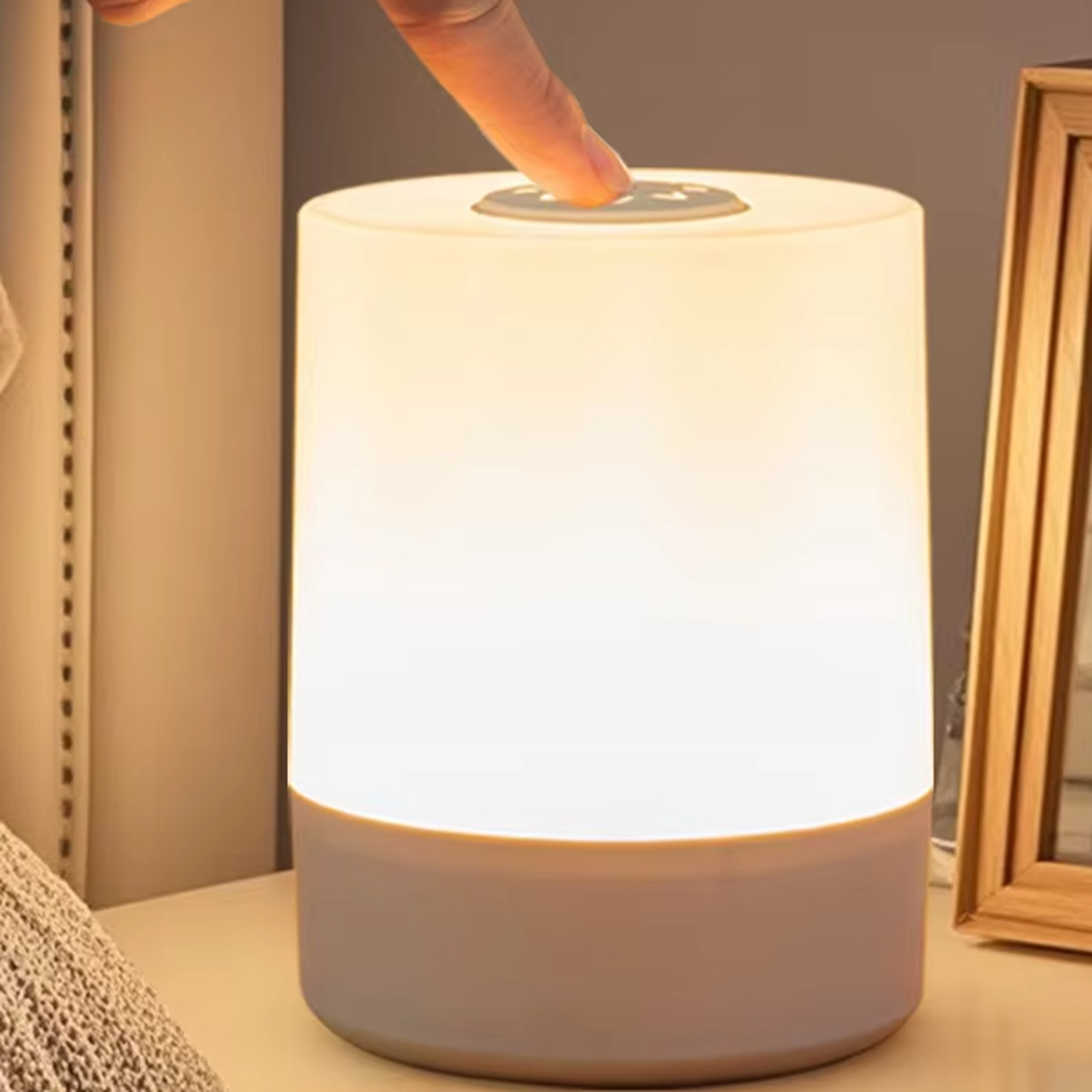 Bedside LED Touch Night Lights Dimmable Rechargeable Desktop Table Lamp For Reading Desk Bedroom Bed