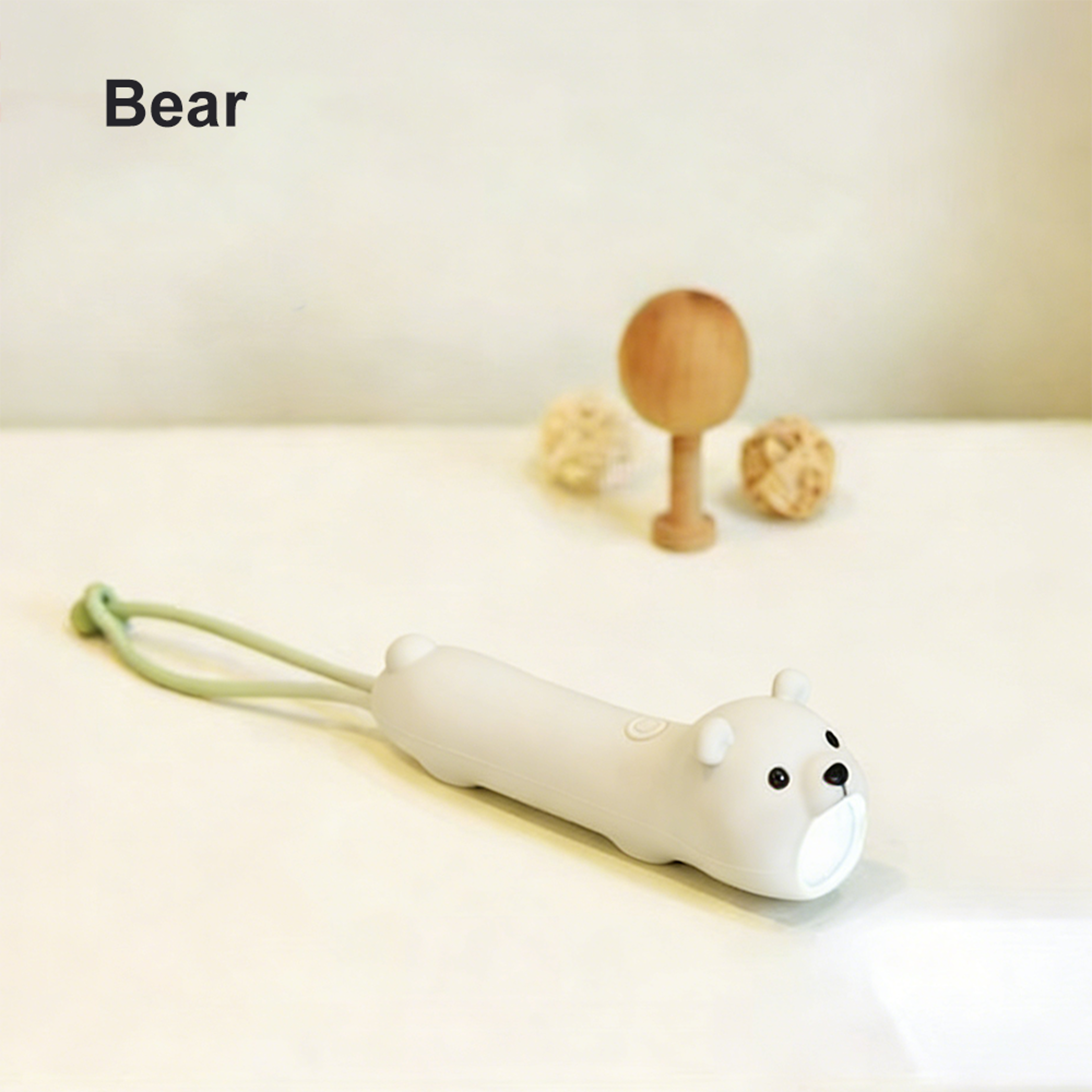 Soft Bear Kids Flashlight USB Rechargeable Bear Night Light Silicone Bedside Lamp For Children 4