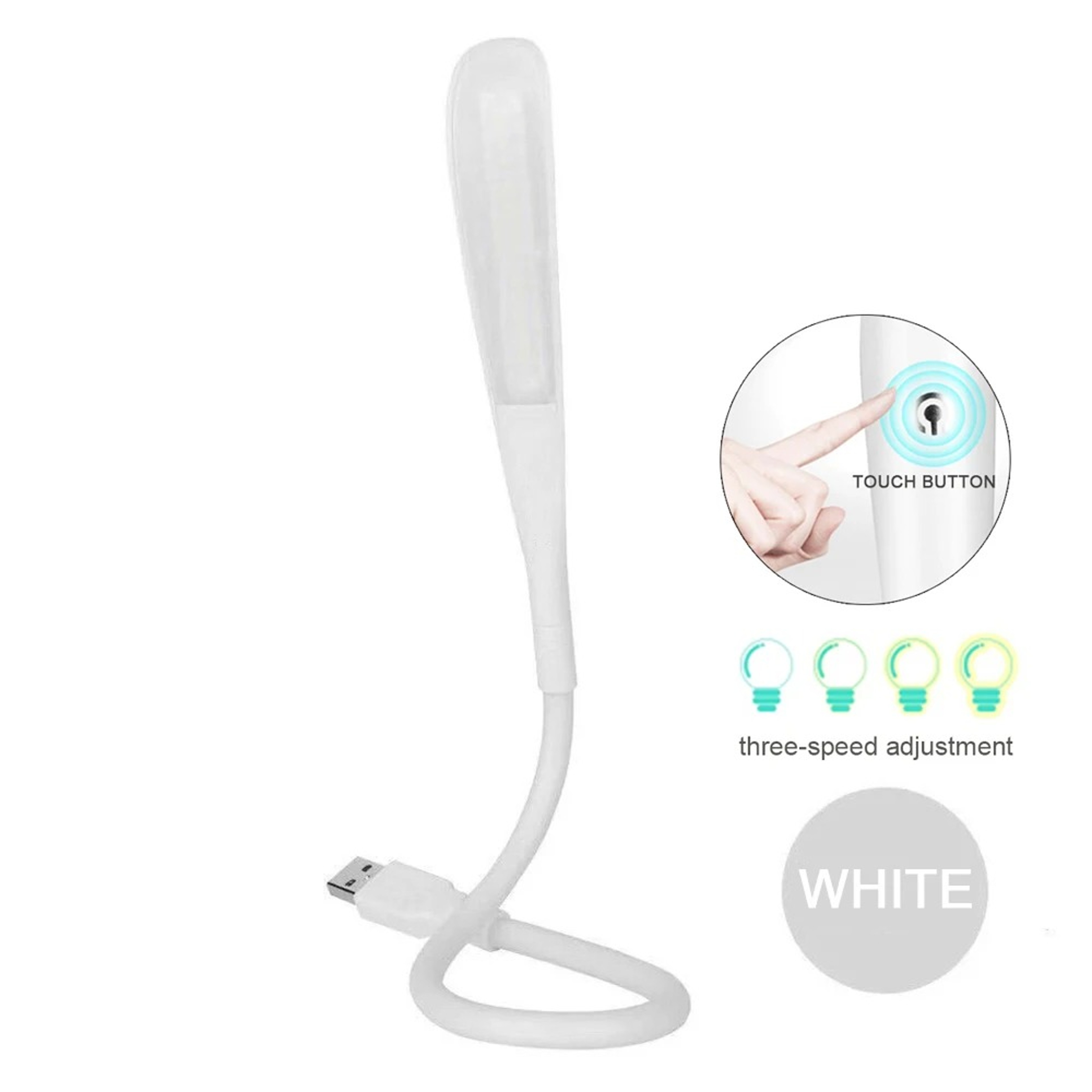 Portable USB LED Light Touch Sensor Dimmable Desk Lamp For Laptop PC Power Bank Reading 7