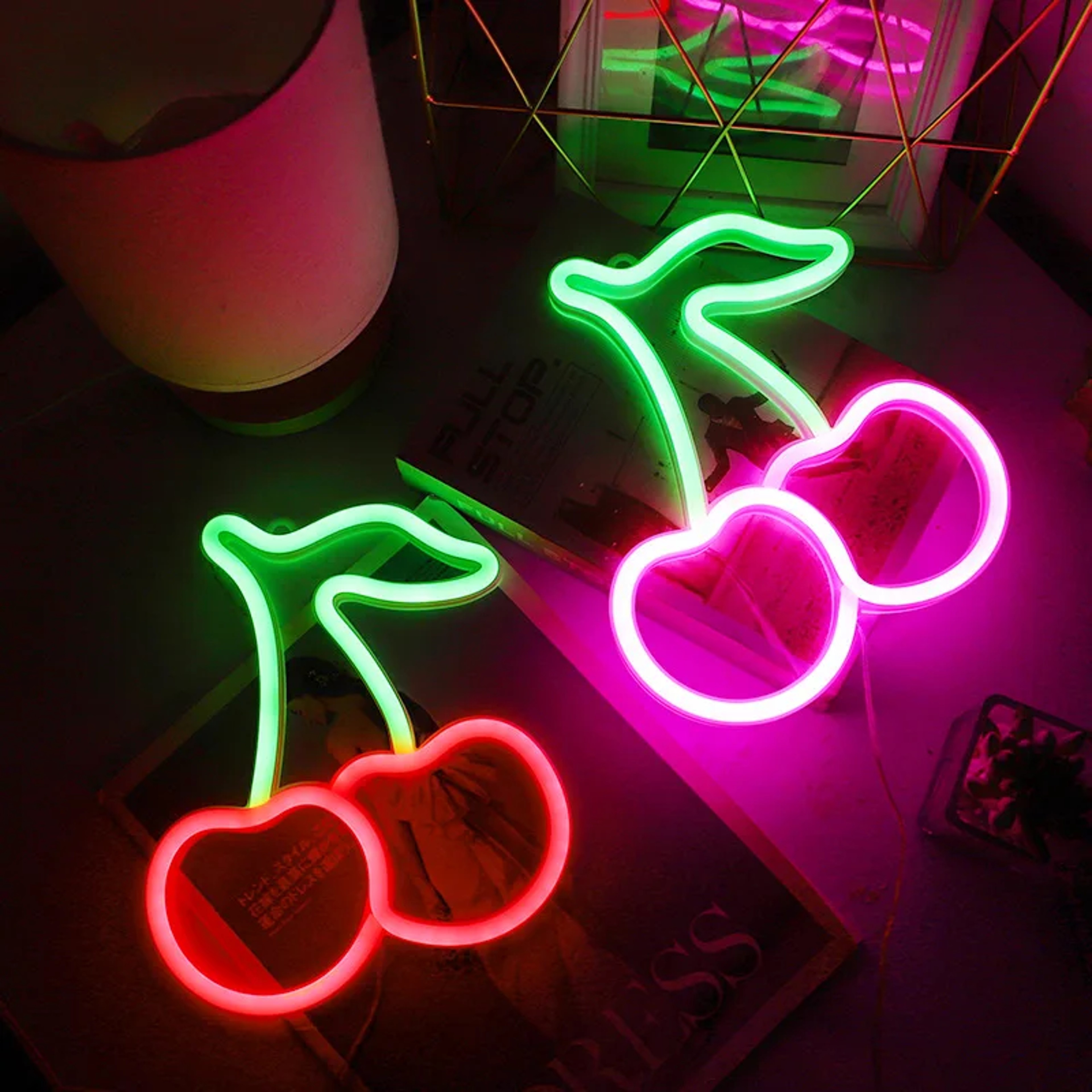 Cherry LED Neon Light Cute Fruit Neon Wall Decor For Kids Room Bedroom Restaurant Bar 1