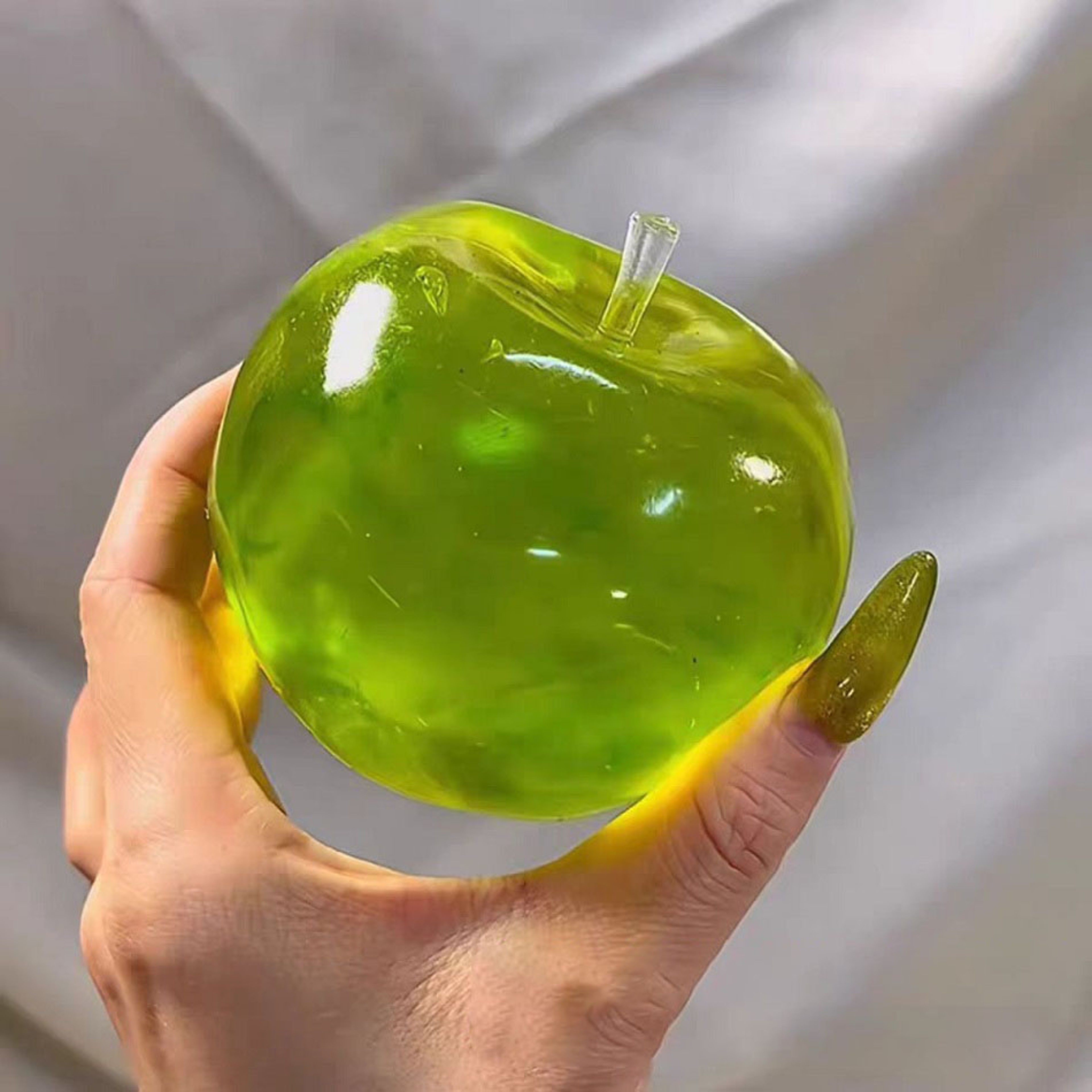 Slow Rebound Stress Ball Green Apple Fidget Toy Soft Sensory Toy For Kids And Adults 1