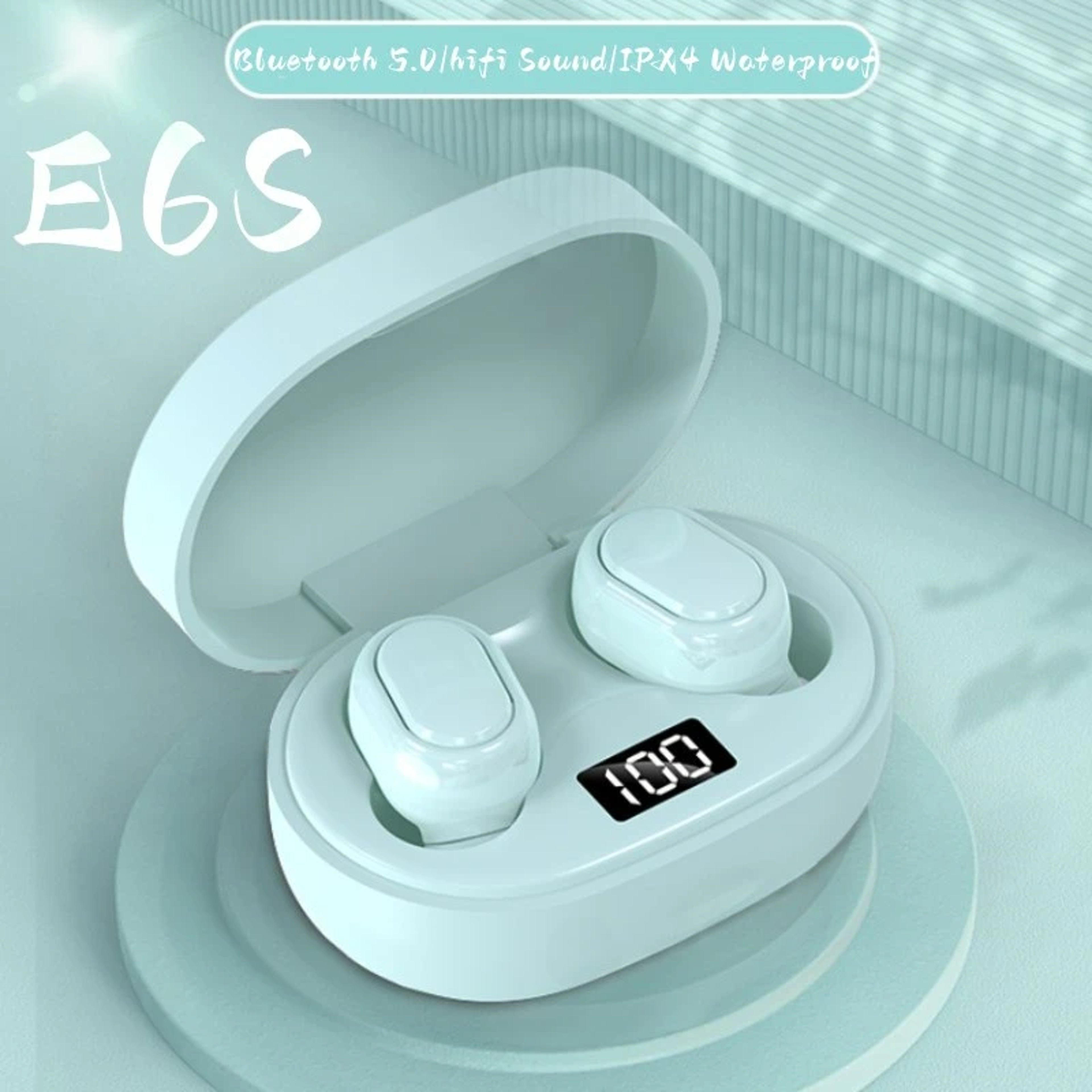 E6S Wireless Bluetooth Earbuds Noise Cancelling TWS Earphones With Charging Case And Mic 1