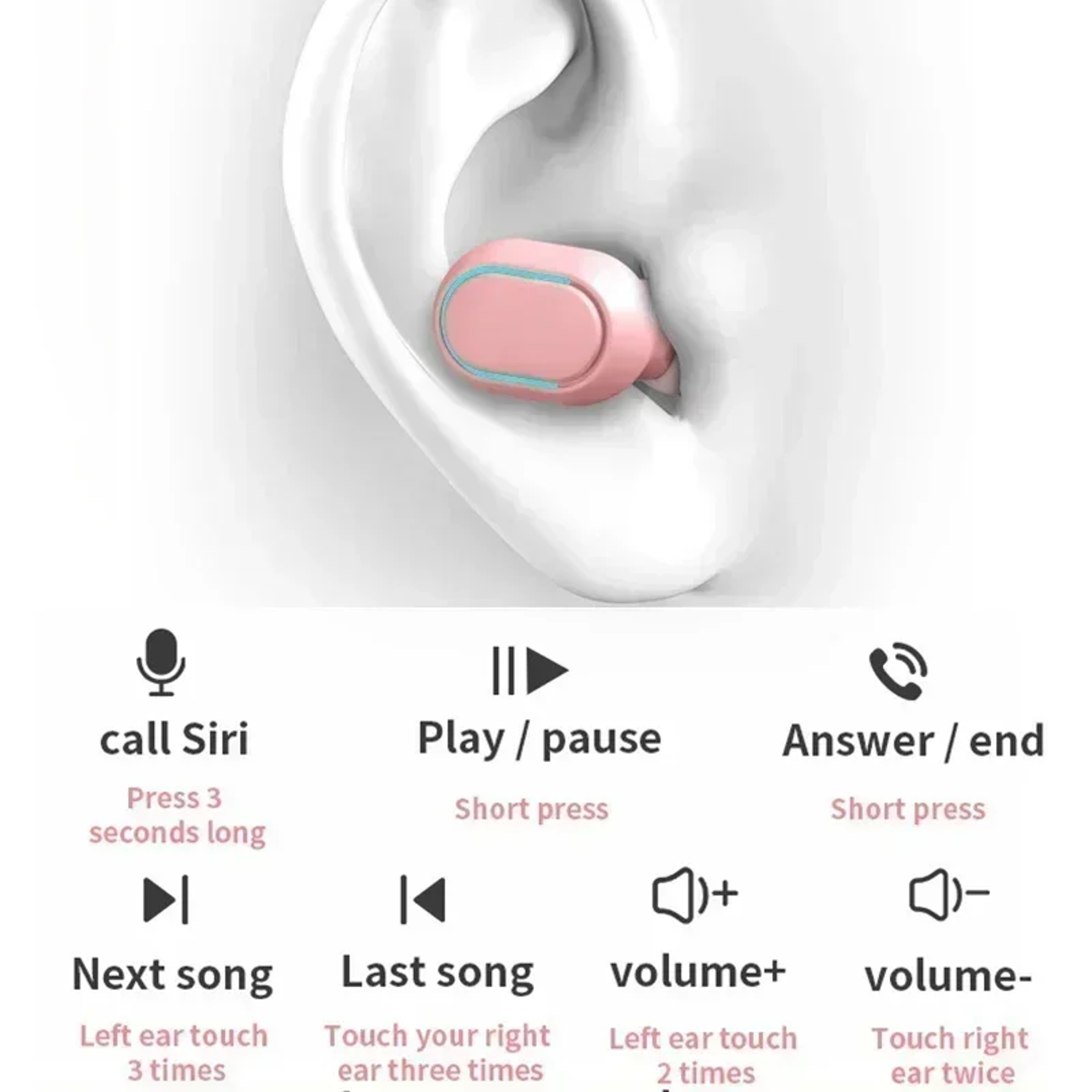 E7S Bluetooth Earbuds with LED Display Charging Case Wireless Bluetooth Headphones – view 6