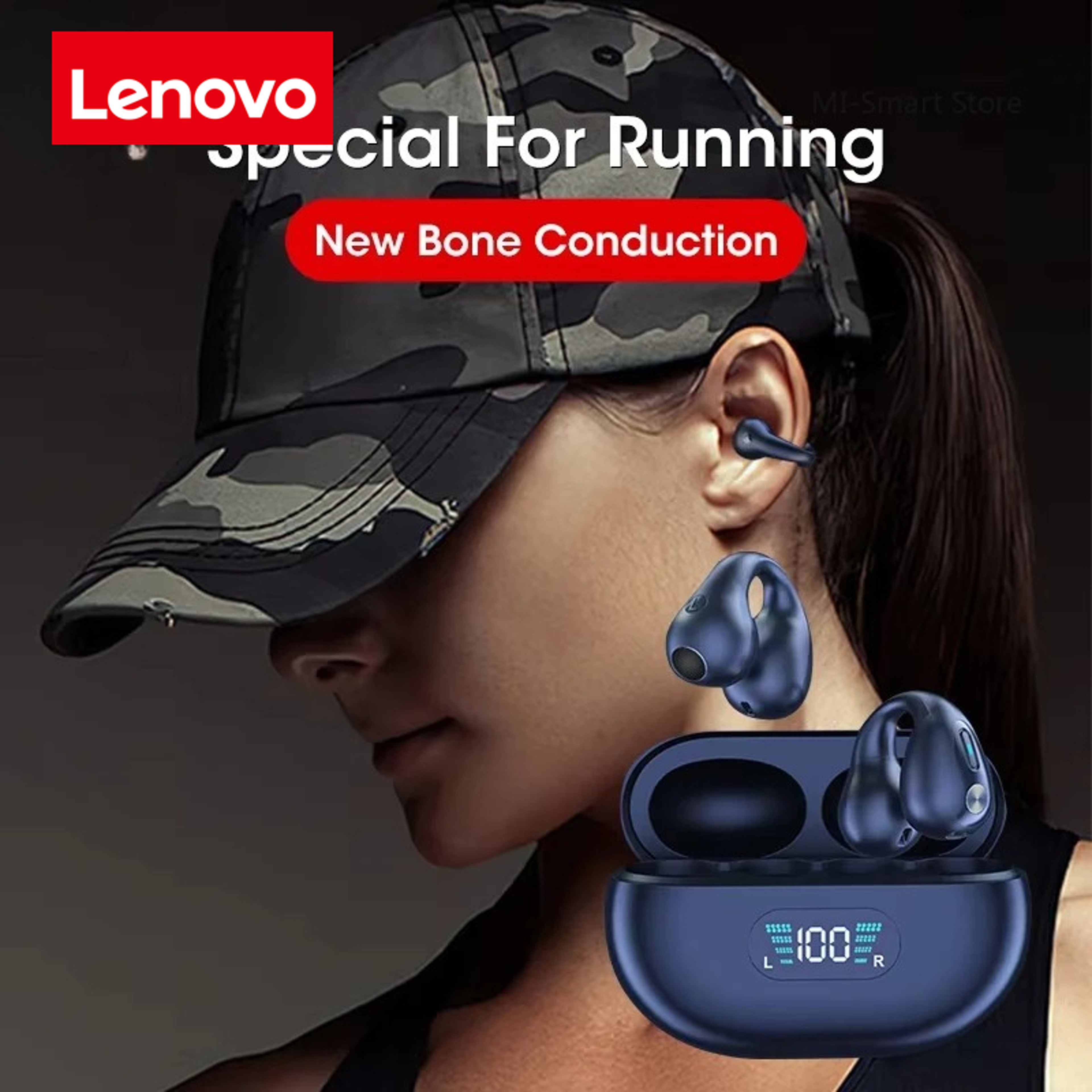 Open Ear Bone Conduction Earbuds Bluetooth Ear Clip Headphones With Digital Display 6