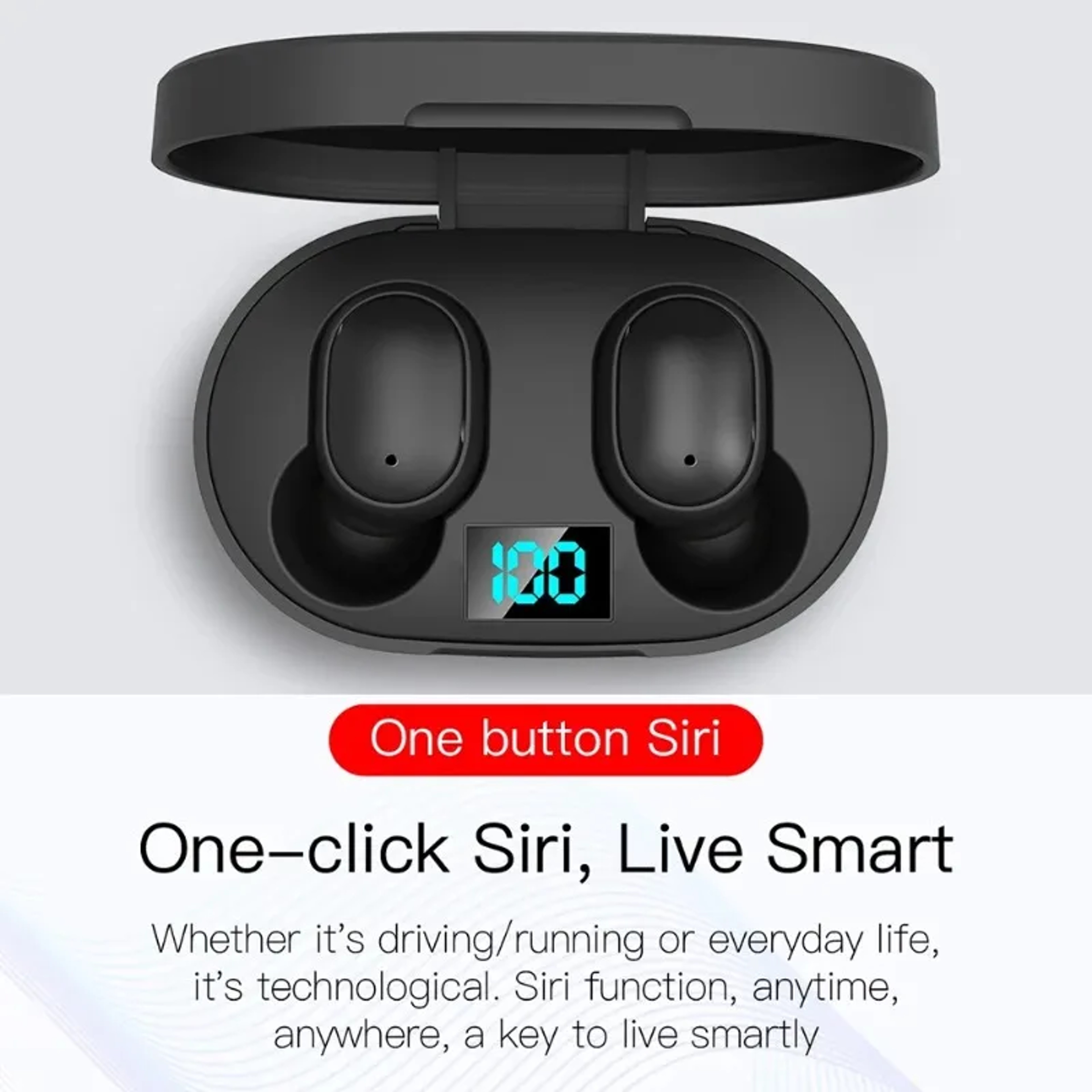 E6S Wireless Earbuds Bluetooth Earbuds With Noise Cancellation  LED Display Charging Case 6