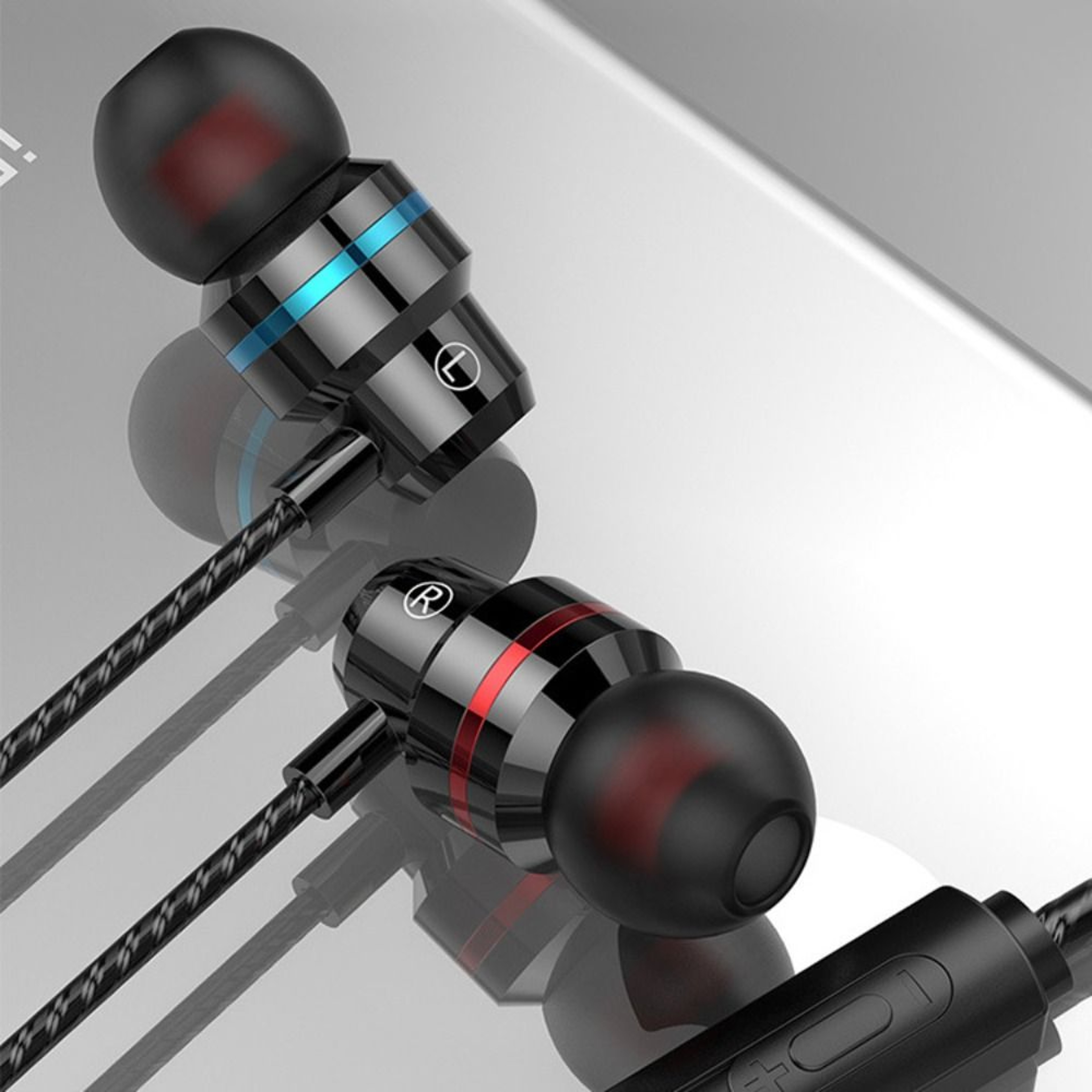 CrystalSound 35mm In Ear Headphones With Deep Bass Wired Earbuds  Inline Controls 0