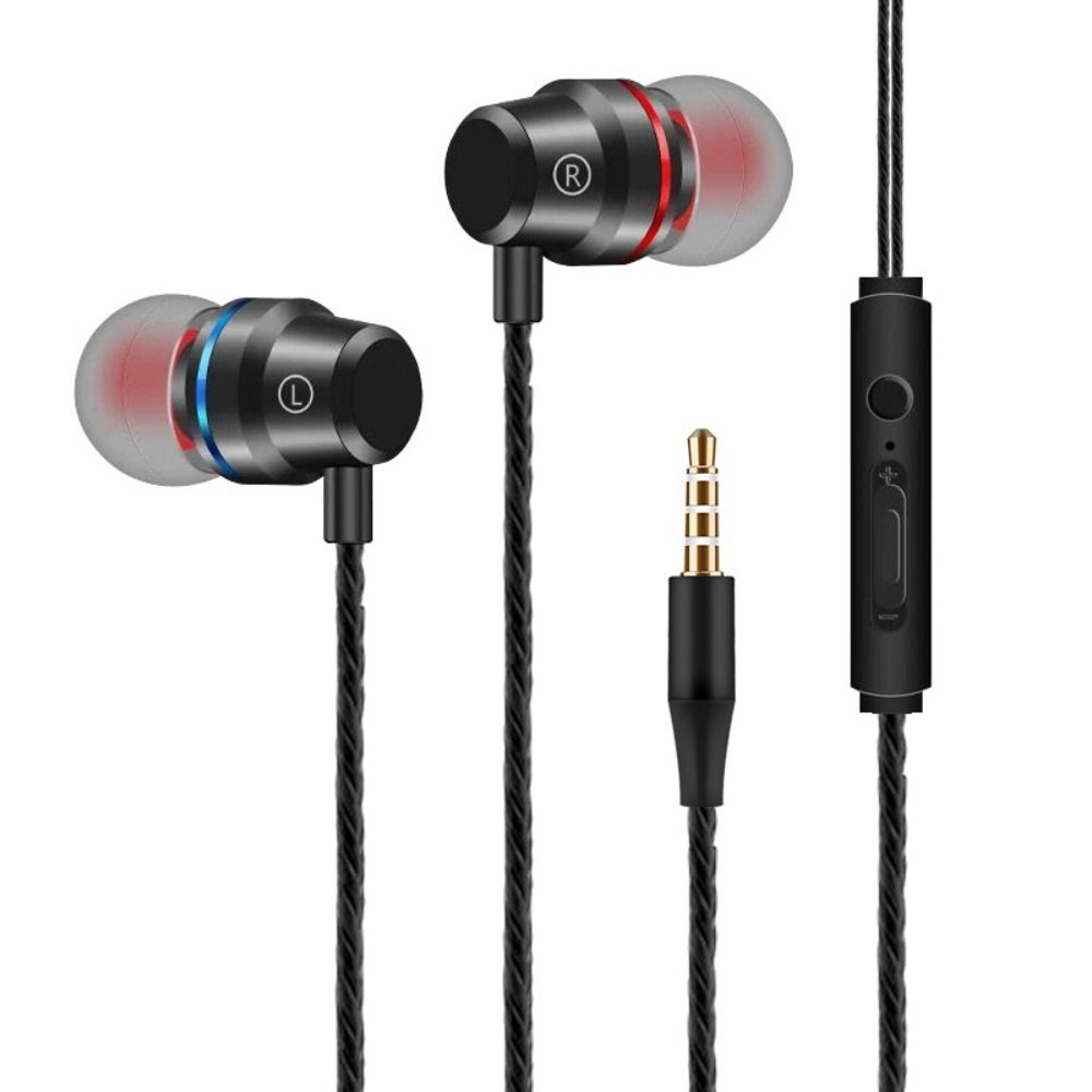 CrystalSound 35mm In Ear Headphones With Deep Bass Wired Earbuds  Inline Controls 1