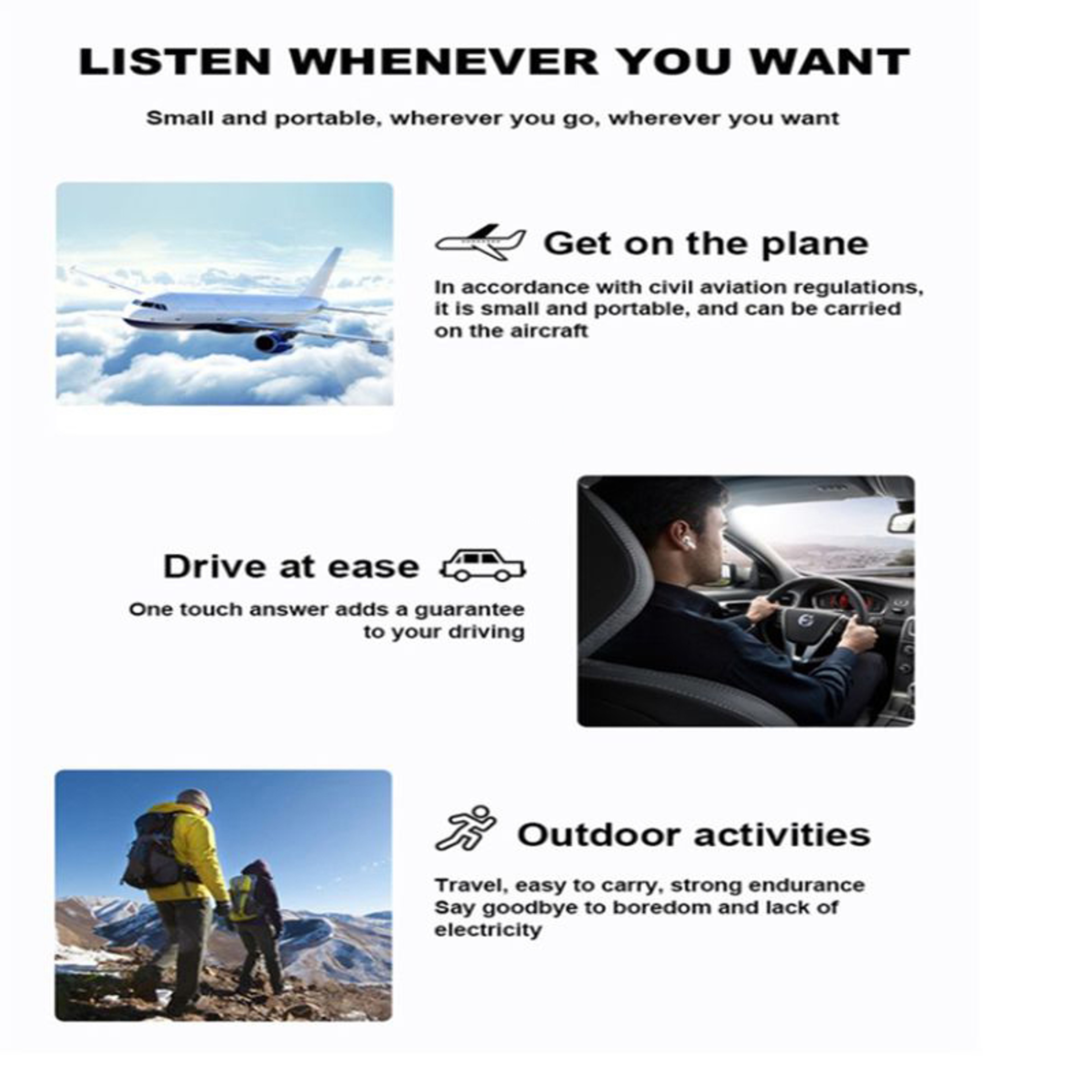 True Wireless Bluetooth Earbuds with Mic, Stereo TWS Earbuds for Music, Calls & Everyday Use – view 3