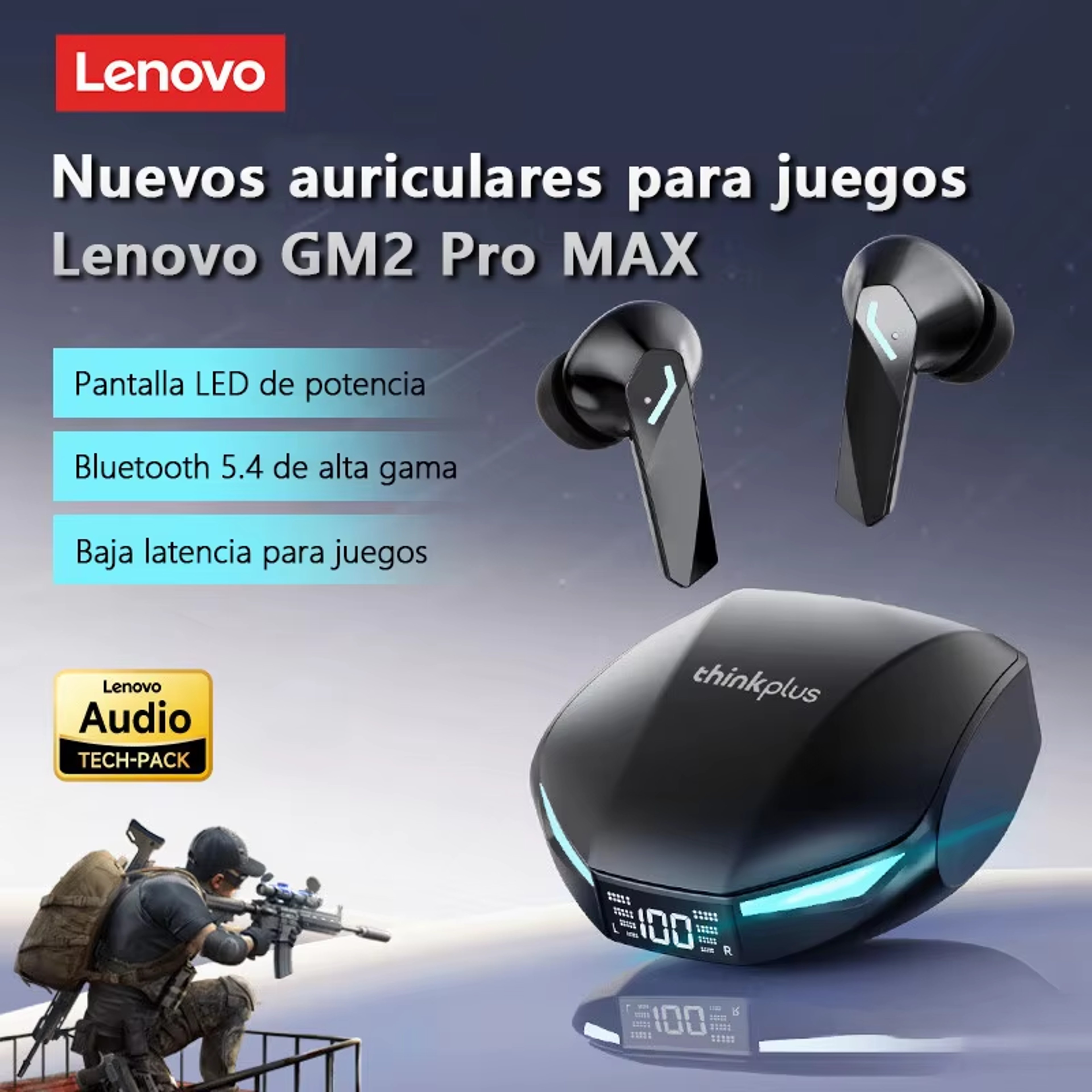 XT53 Bluetooth 54 Earbuds With LED Display Waterproof Wireless Gaming Headphones 1