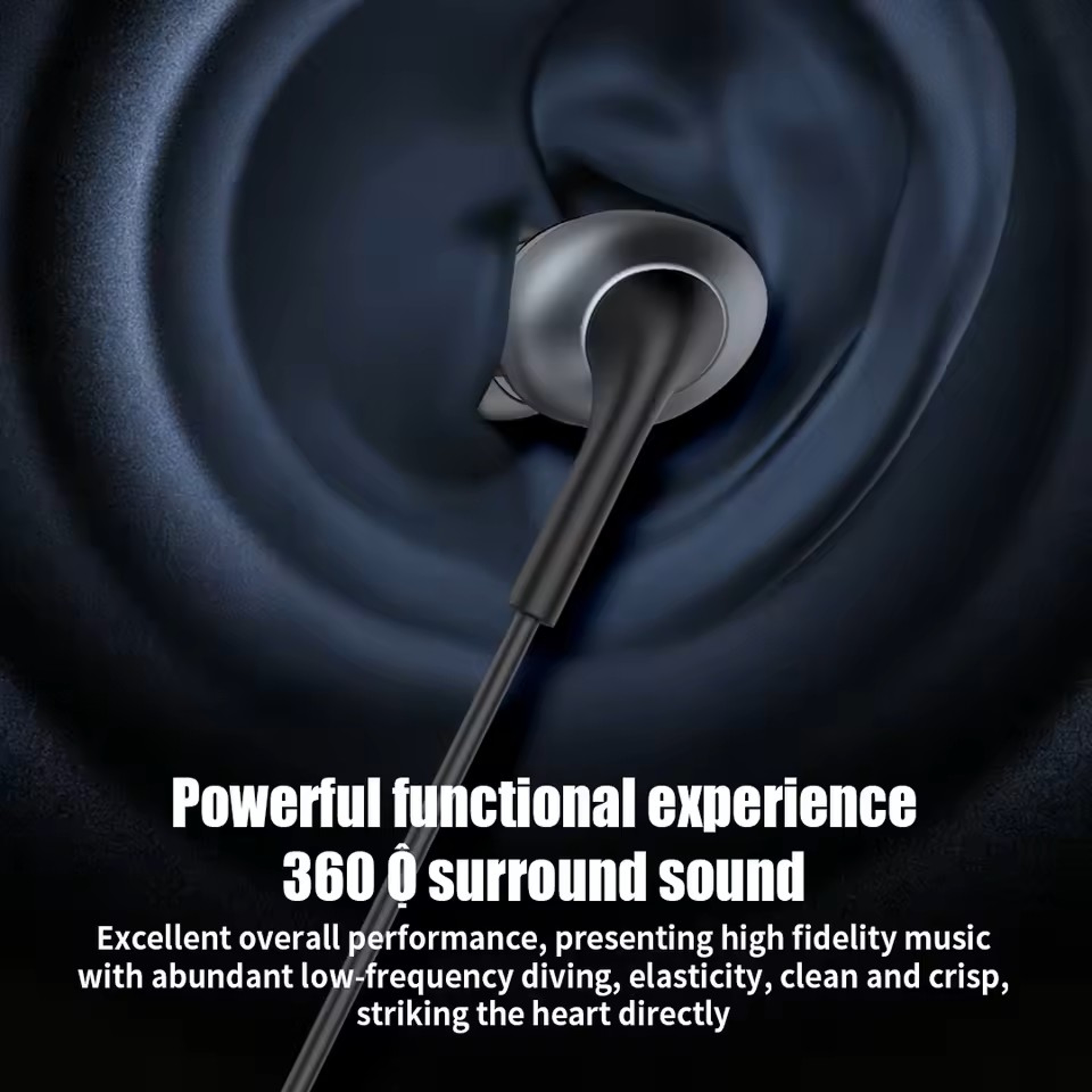USB C Headphones HiFi Stereo Wired Earbuds With Mic  Volume Control 4