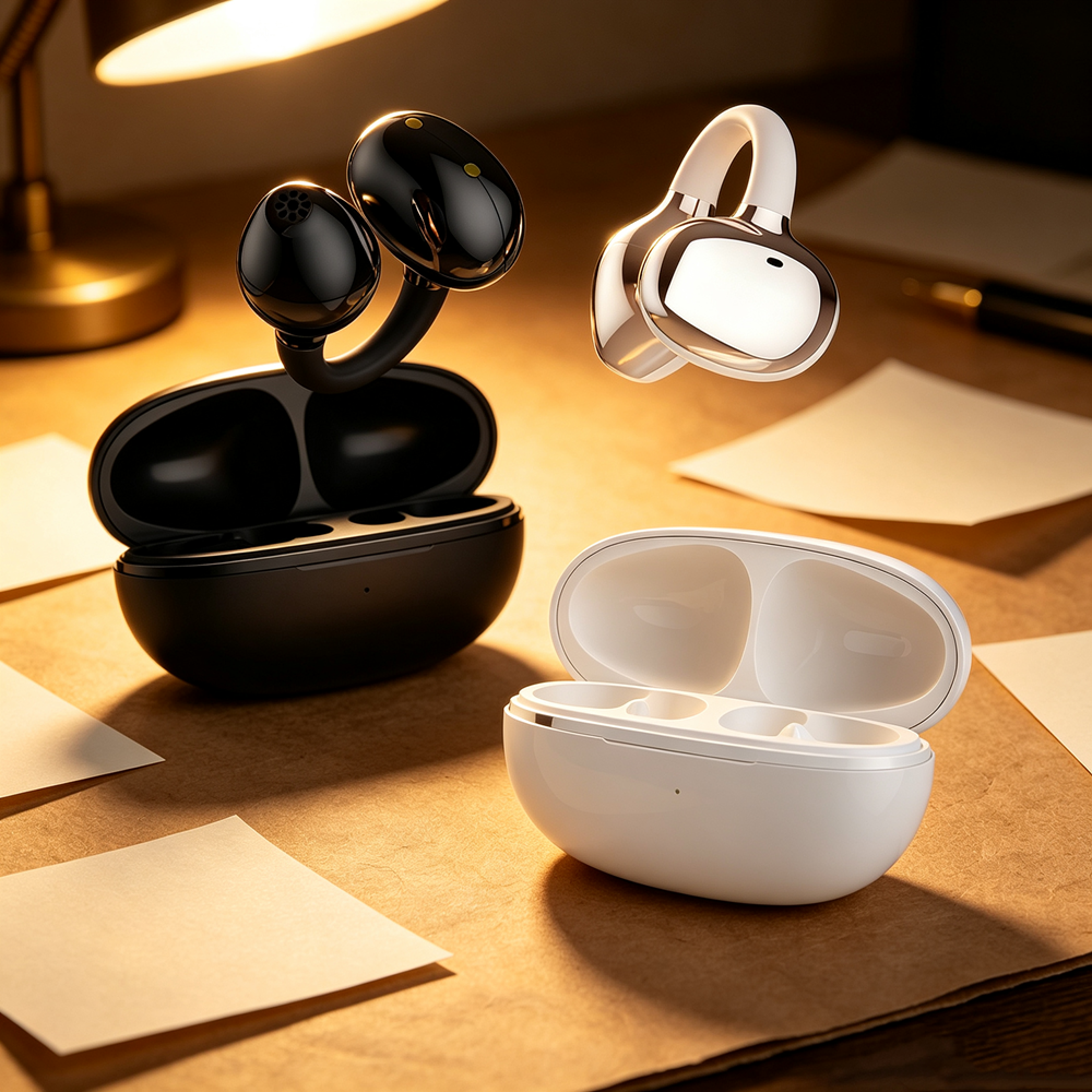 Wireless Bluetooth Earbuds with Deep Bass Stereo Sound and Secure Over Ear Fit – view 1