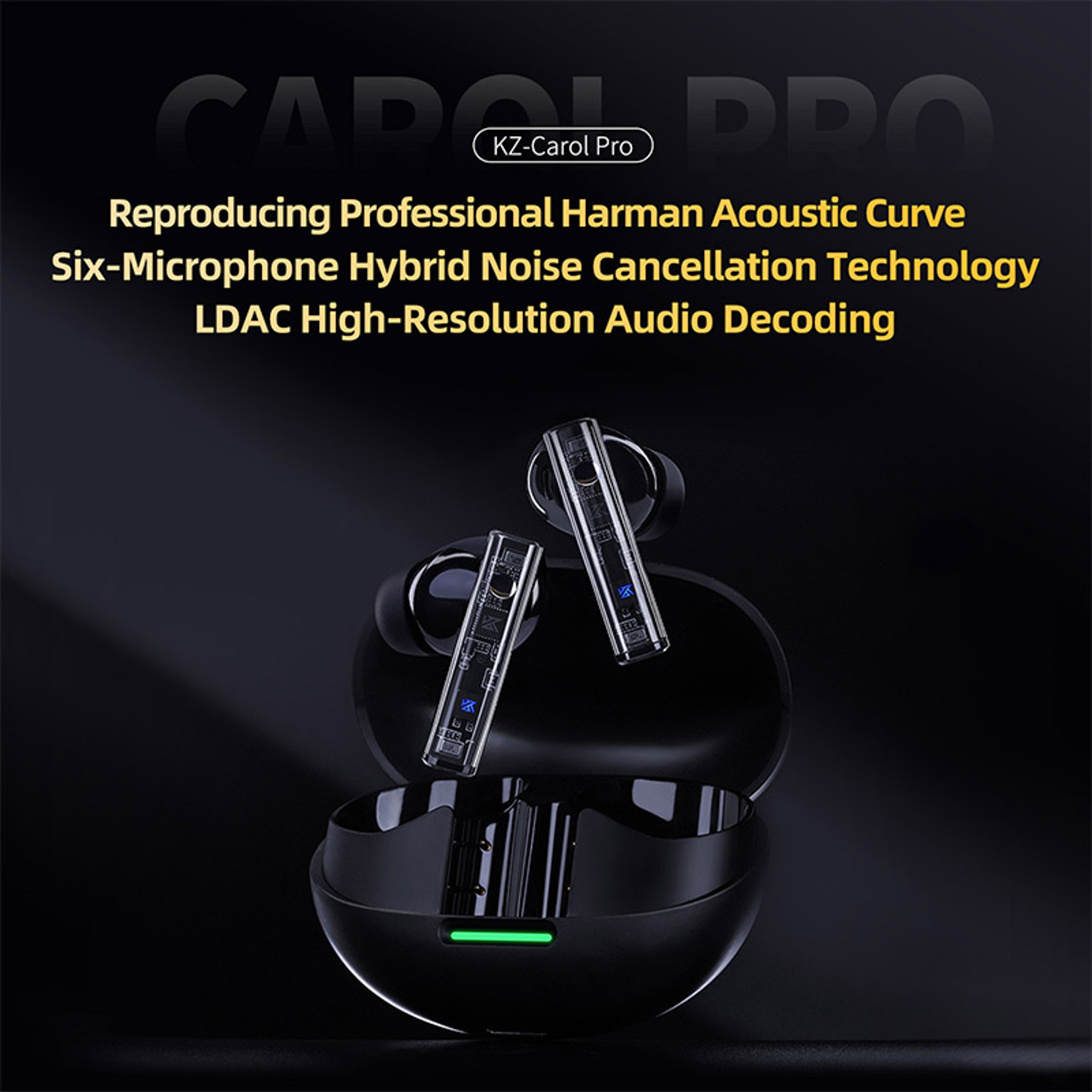 KZ Carol Pro Bluetooth 54 Earbuds With ANC 6 Mic True Wireless Earbuds 5
