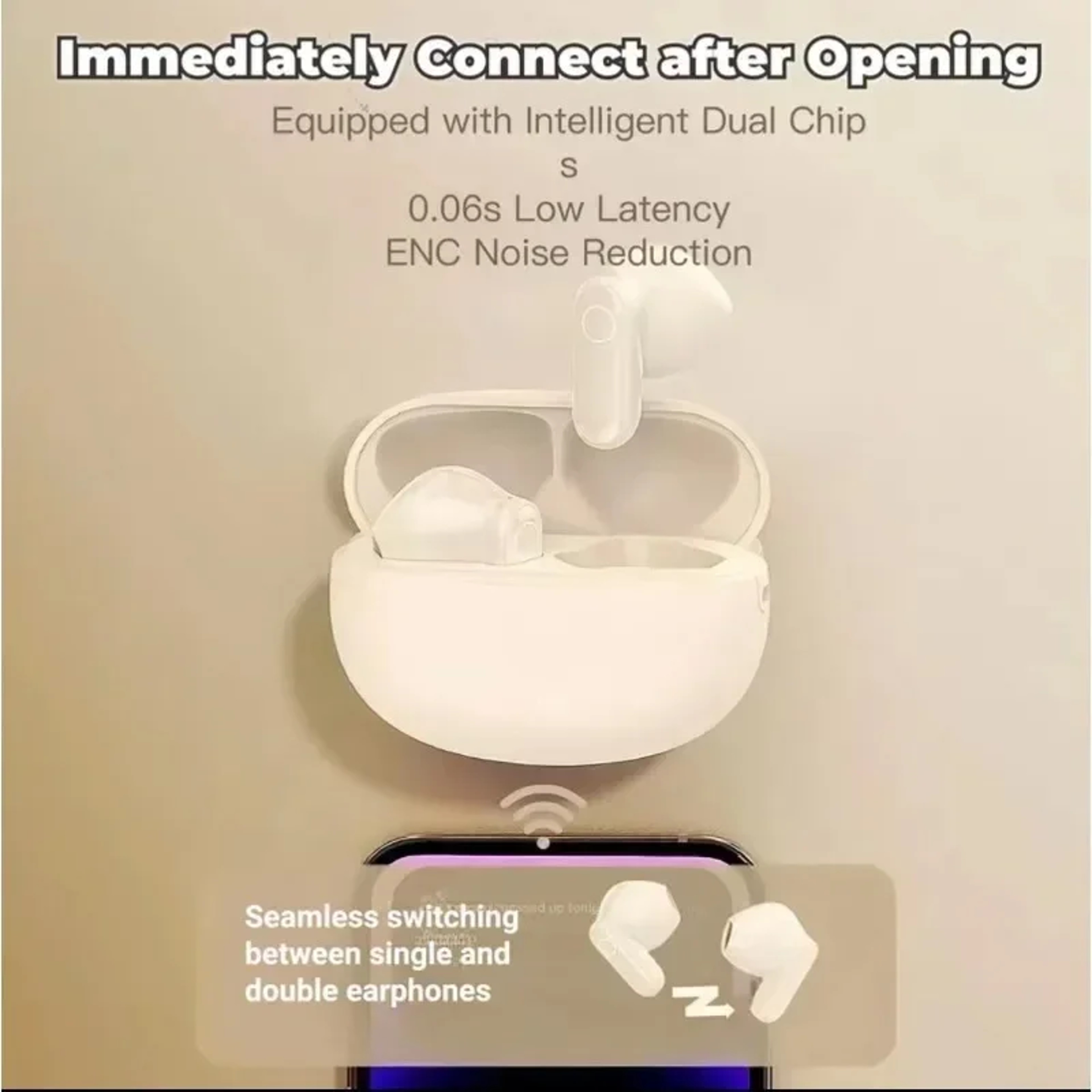 KY5 Bluetooth Earbuds TWS Wireless Earbuds with Noise Reduction for Gaming & Music – view 5