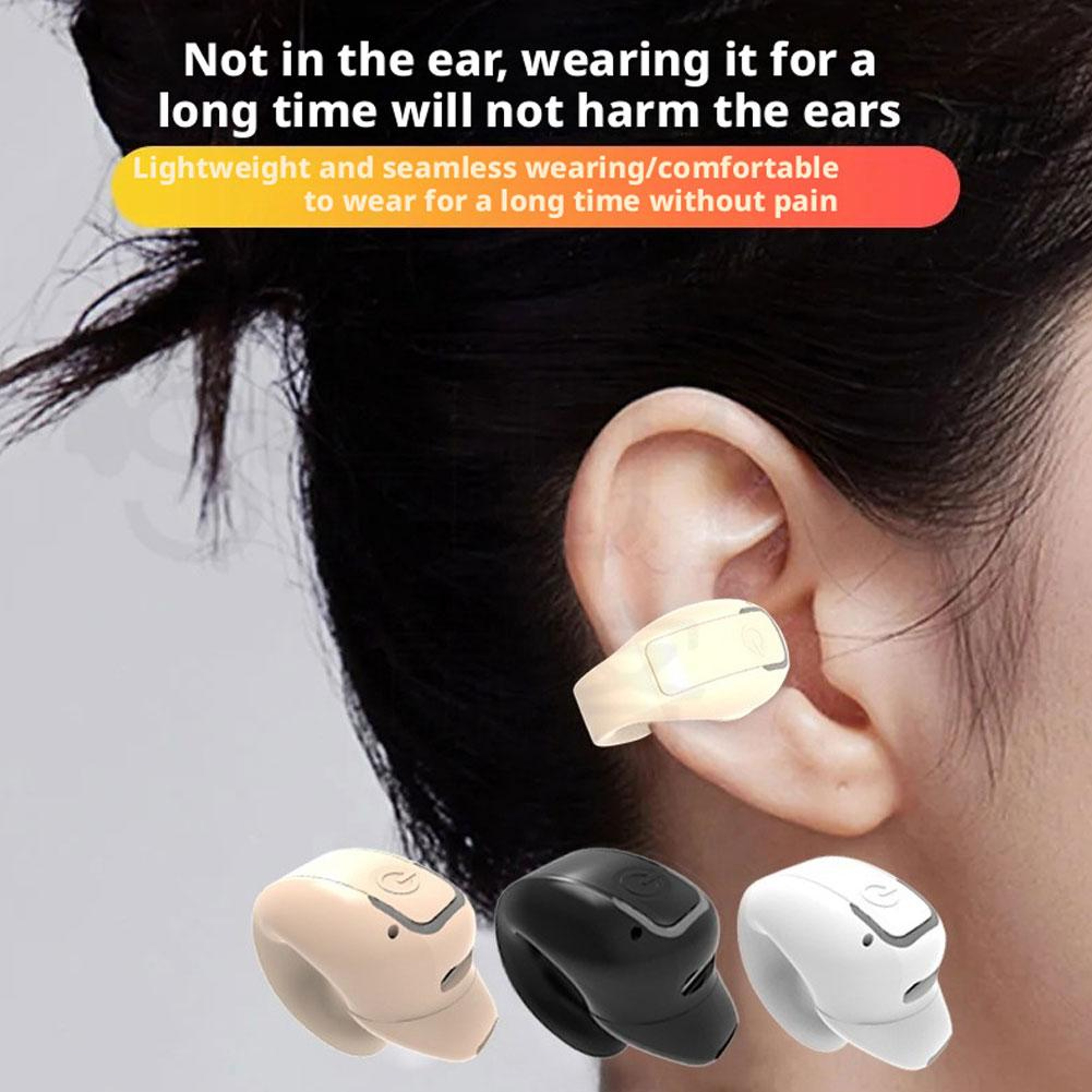 Open Ear Bone Conduction Ear Clip Wireless Bluetooth Earbuds With HD Mic  Stereo Sound 1