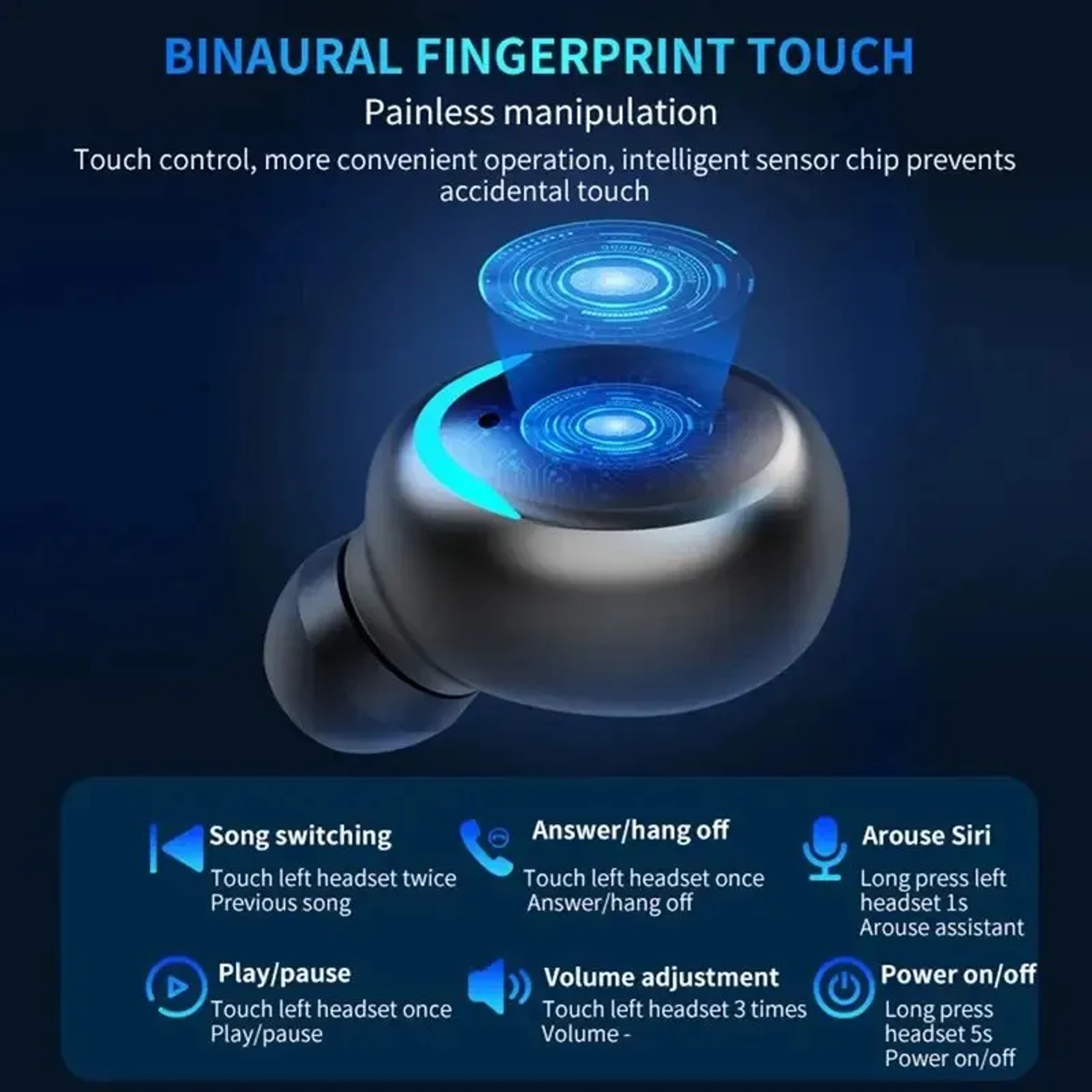 F9 Wireless Bluetooth Earbuds with LED Display Charging Case Waterproof TWS Headphones – view 4