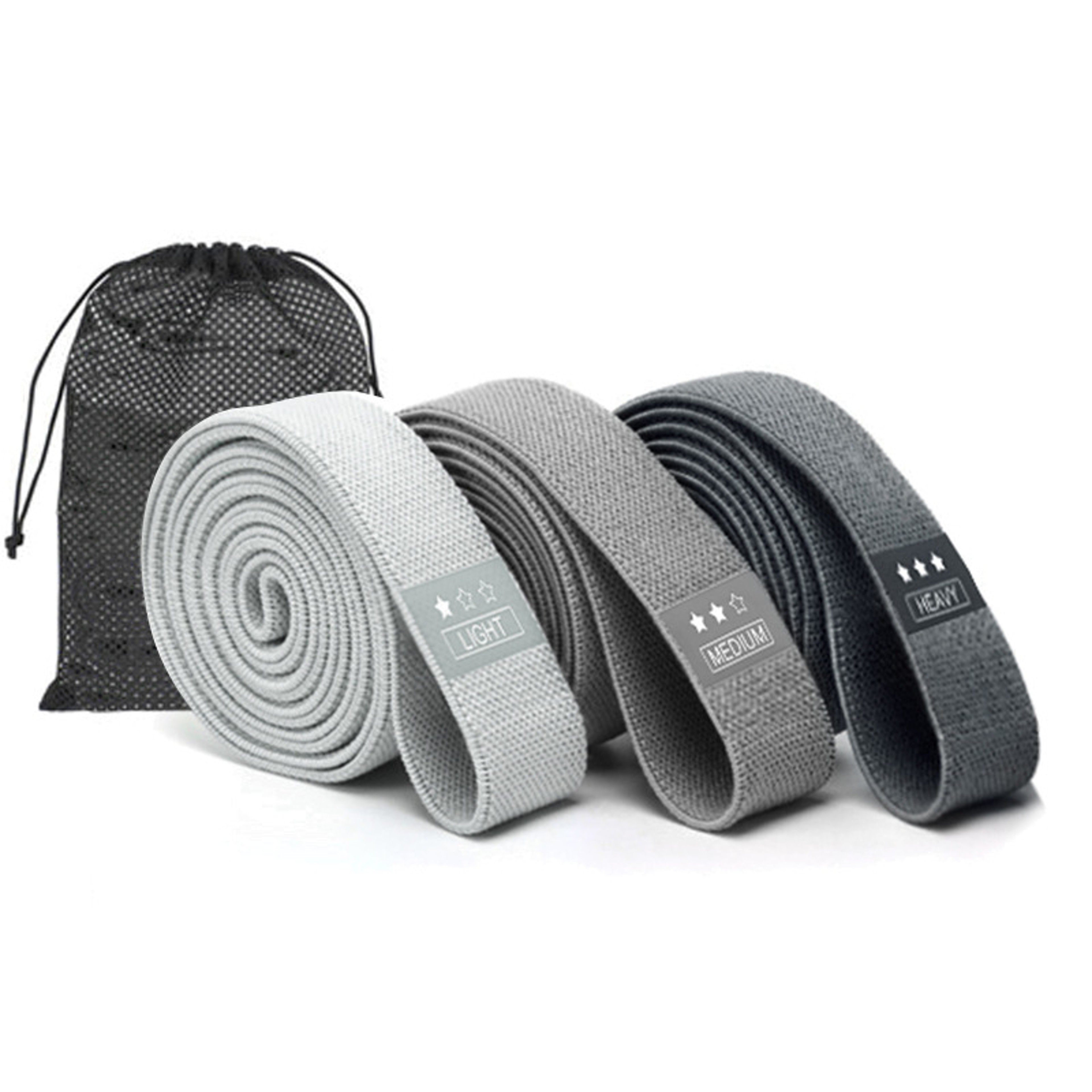 FlexFit Fabric Resistance Bands Set For Glute Hip  Leg Strength Training 7