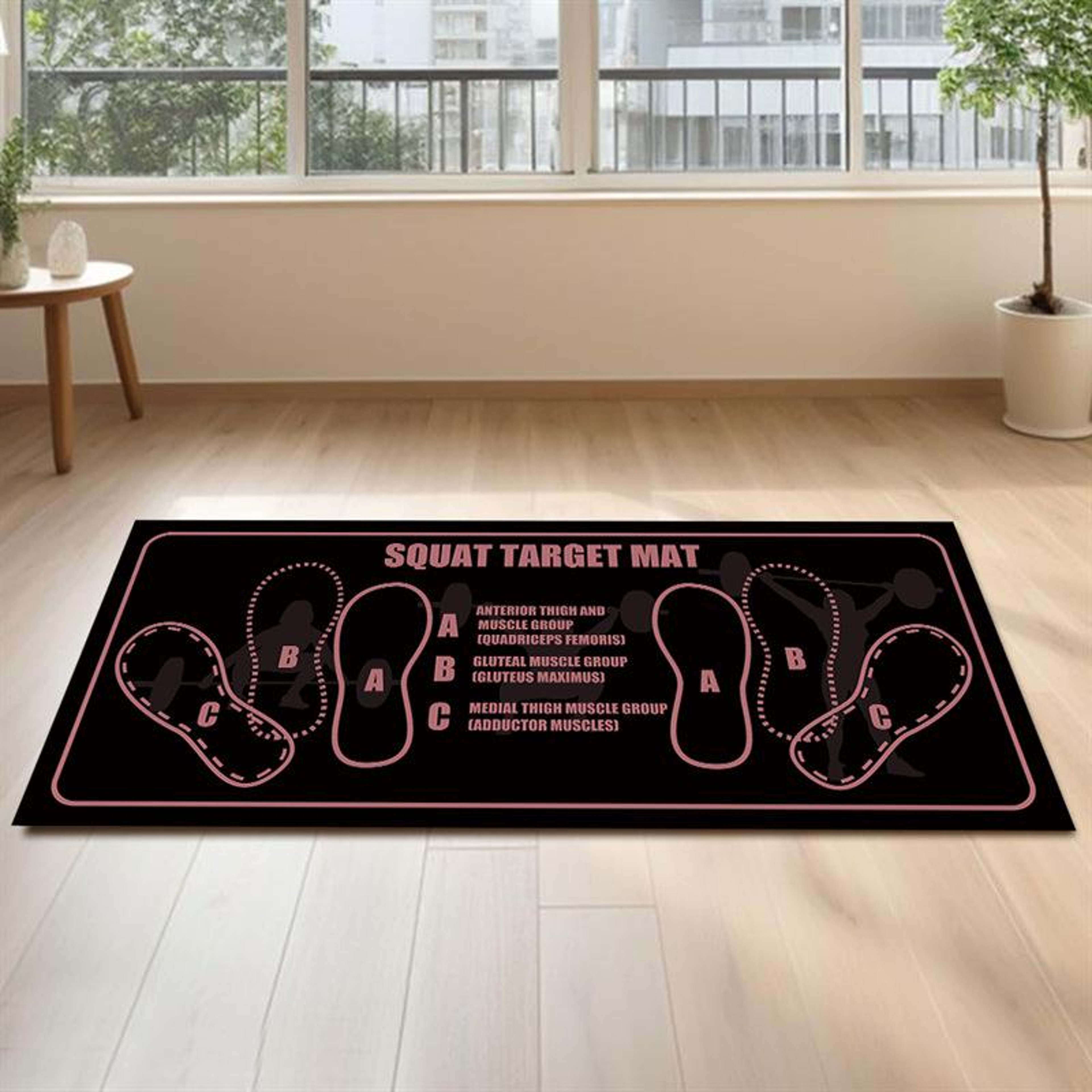 Anti Slip Squat Pad Workout Mat Set for Home Gym Equipment and Weightlifting Training – view 7