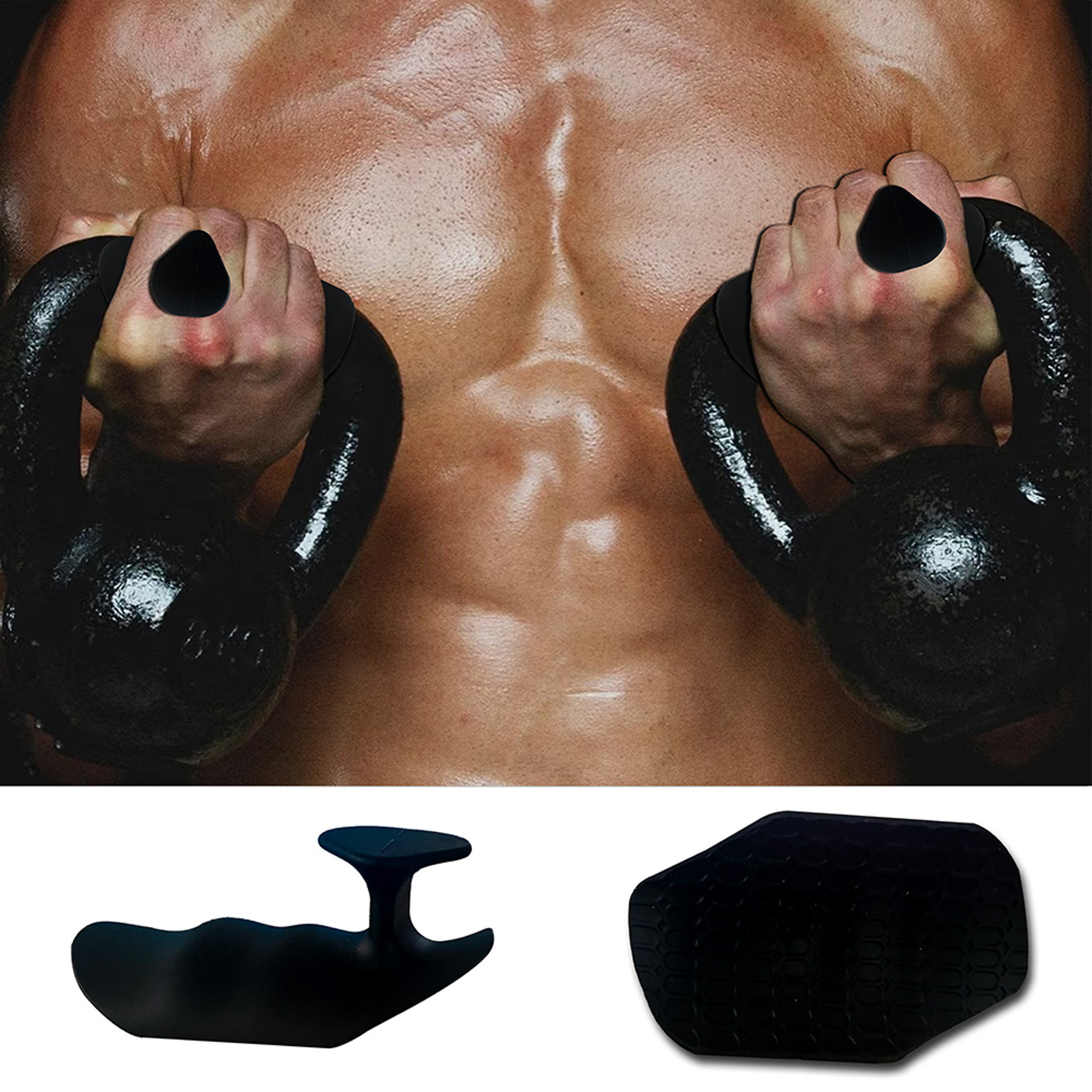 Silicone Weight Lifting Grips for Pull Ups, Gym Training & CrossFit Palm Protection – view 4