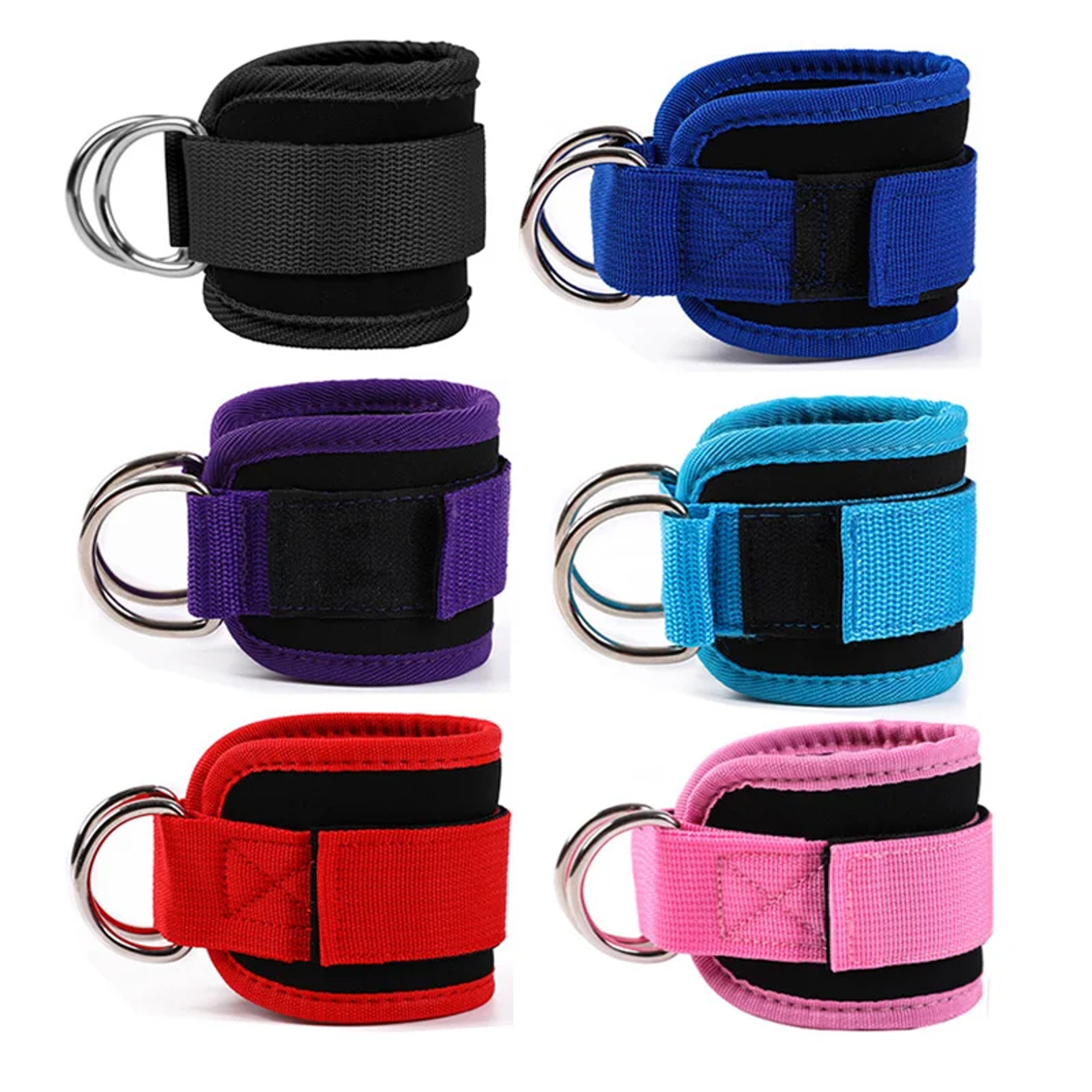ProFit Ankle Straps For Cable Machine Double D Ring Gym Ankle Cuffs For Glute  Leg Training 5