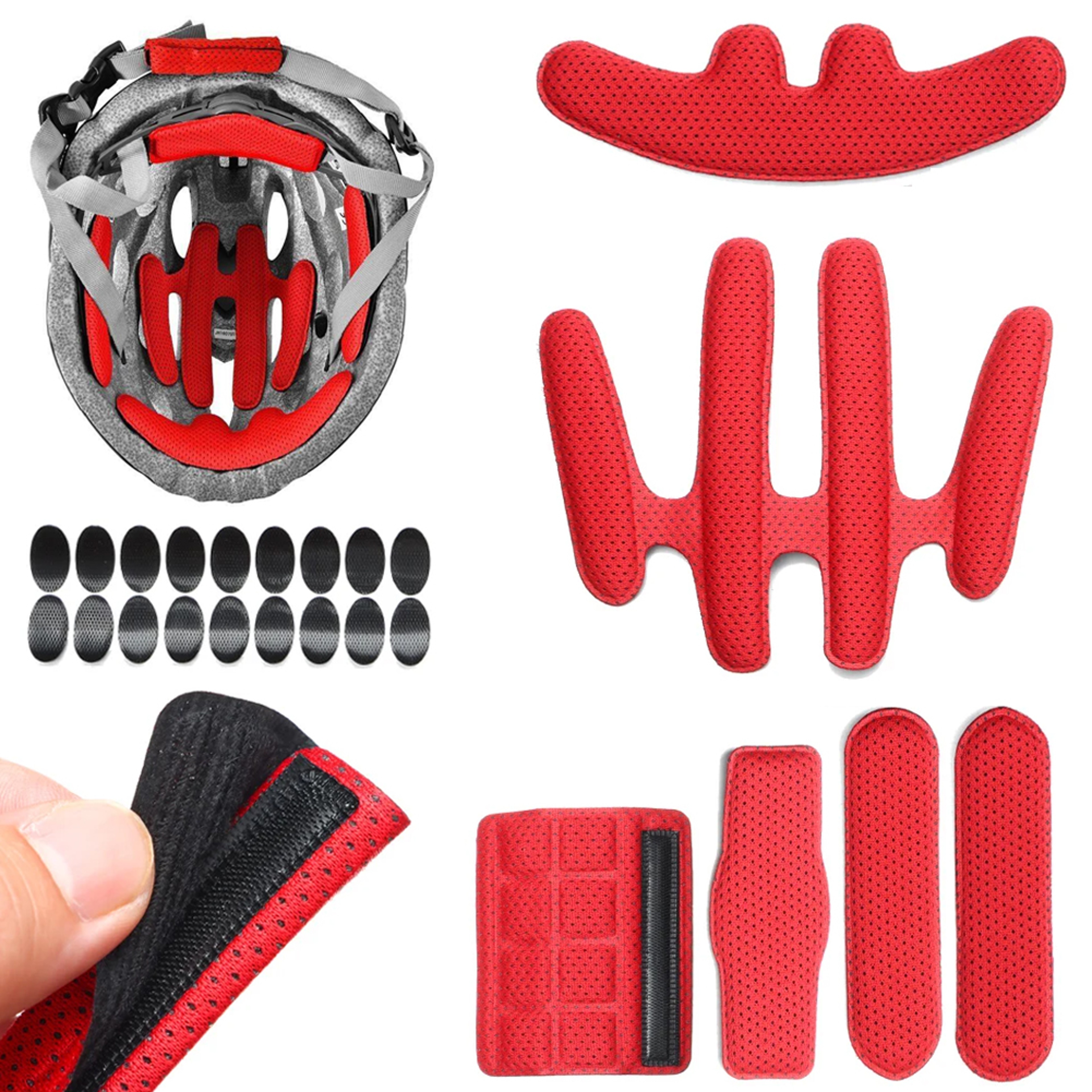 Universal Helmet Replacement Pads Set 24PCS Quick Dry Motorcycle  Bike Helmet Foam Liner 3