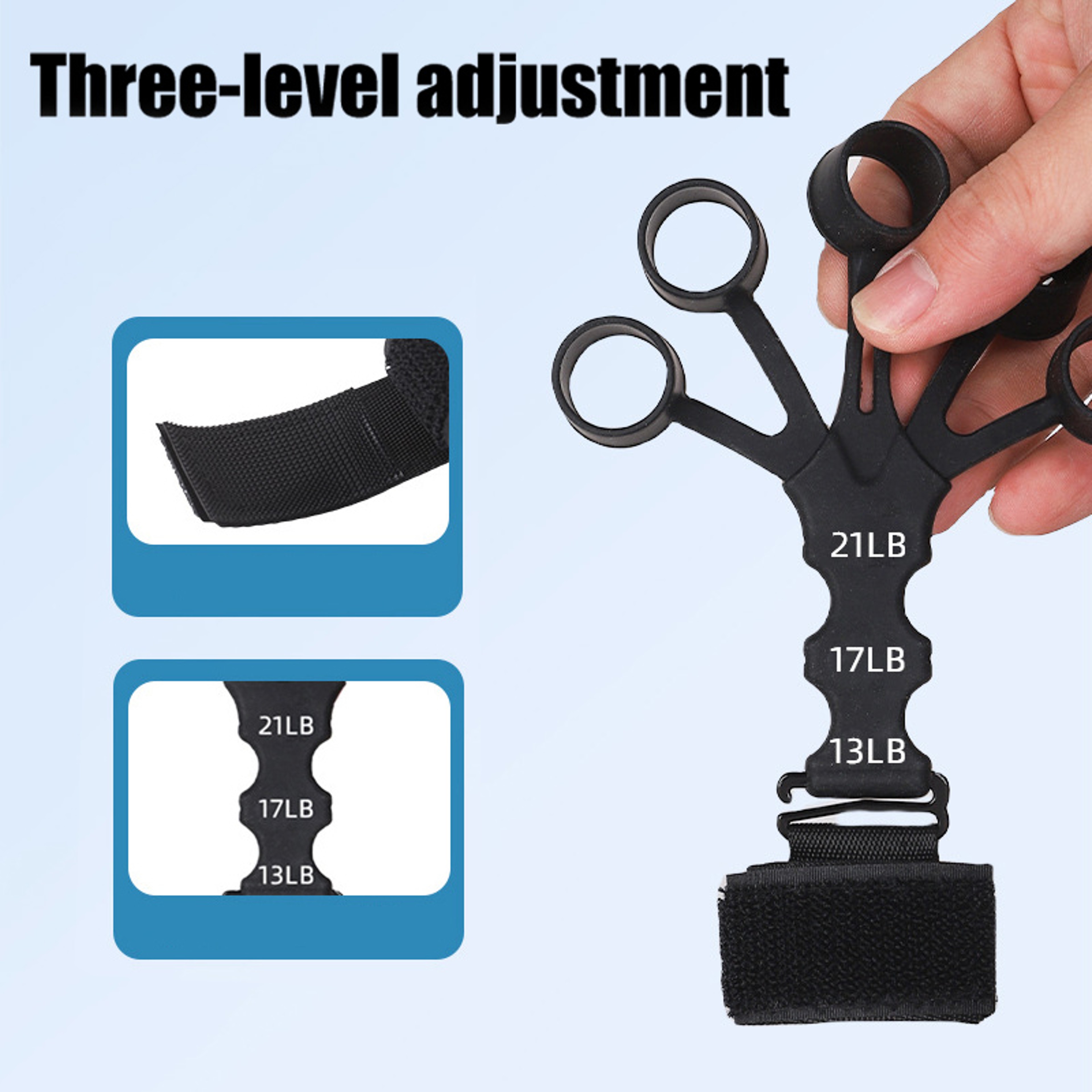 Silicone Finger Strength Trainer Hand Grip Exerciser For Finger Rehabilitation  Wrist Flexibility 4