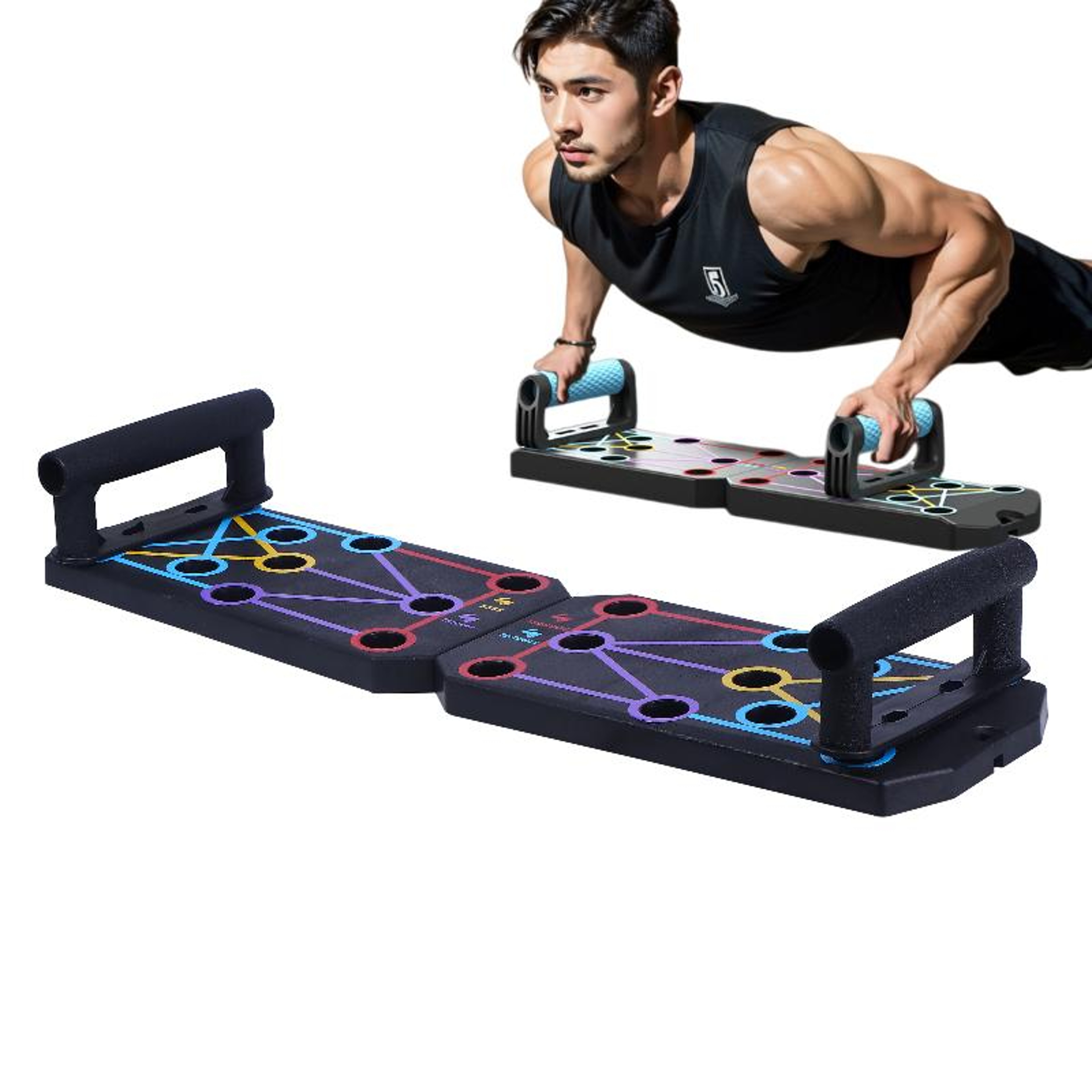 20 Hole Push Up Board Home Gym Equipment Portable Push Up Stand For Full Upper Body Workout 2