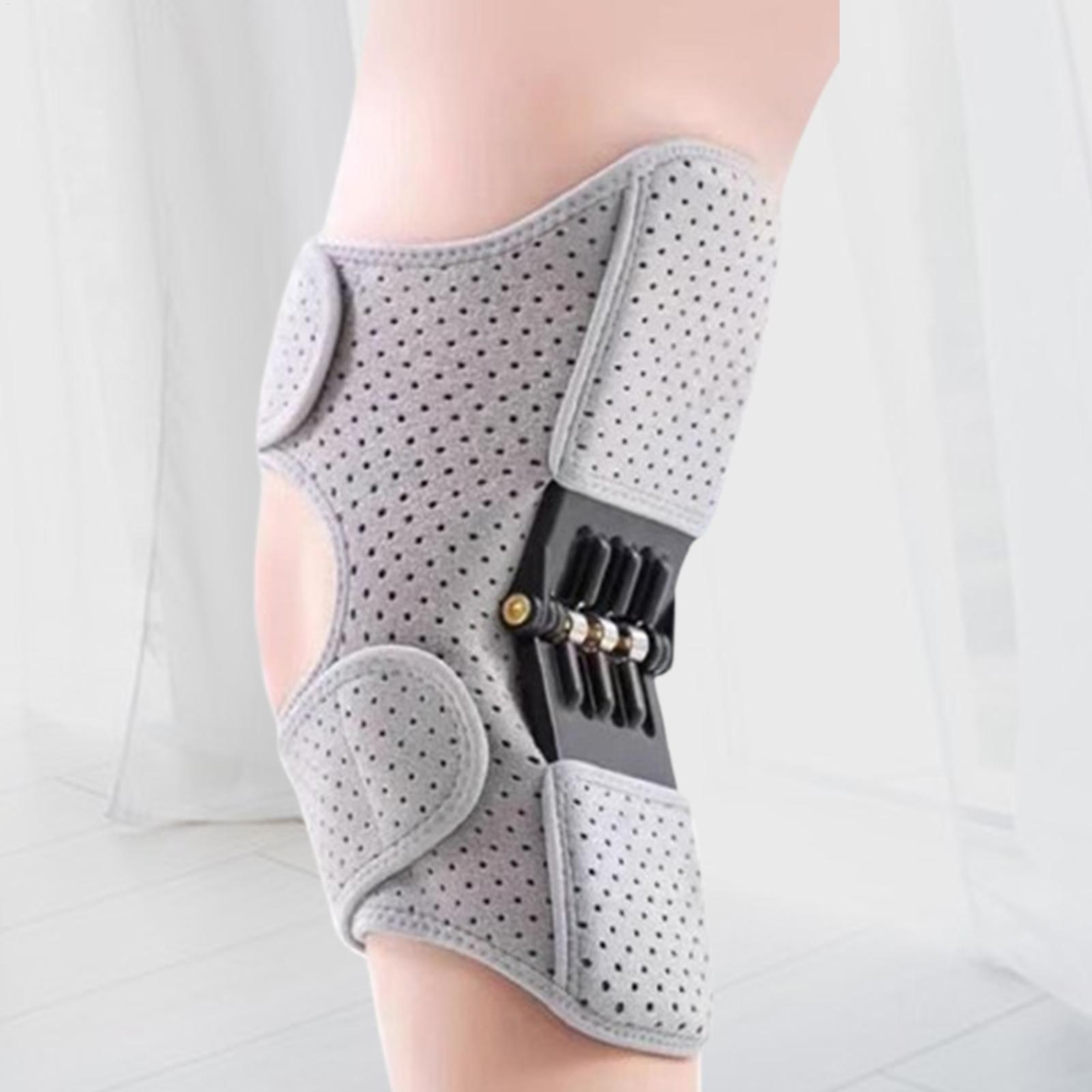 Spring Assist Knee Brace With Adjustable Joint Support  Breathable Compression Sleeve 0