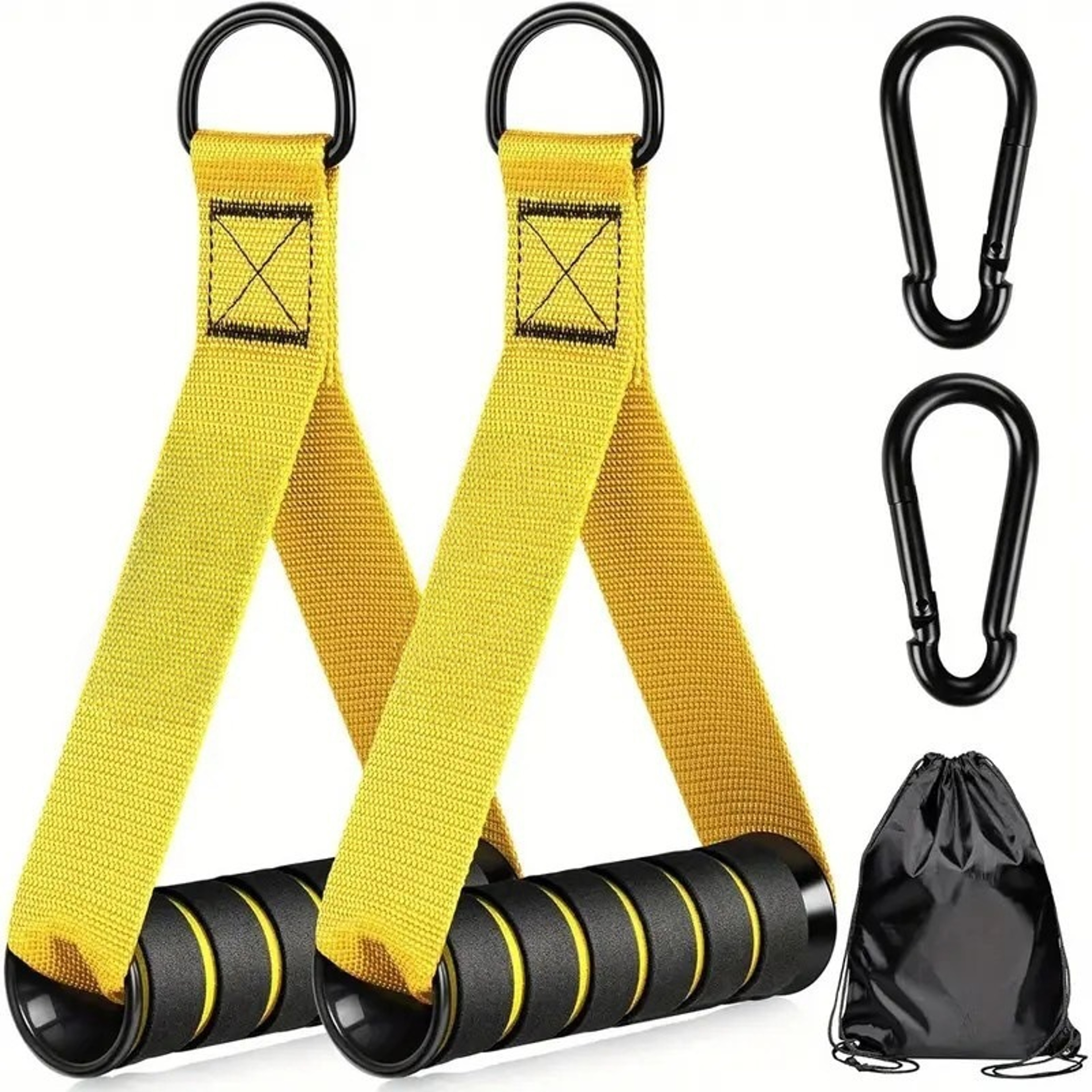 Heavy Duty Cable Machine Handles With D Ring Hooks For Gym Cable Systems  Resistance Bands 7