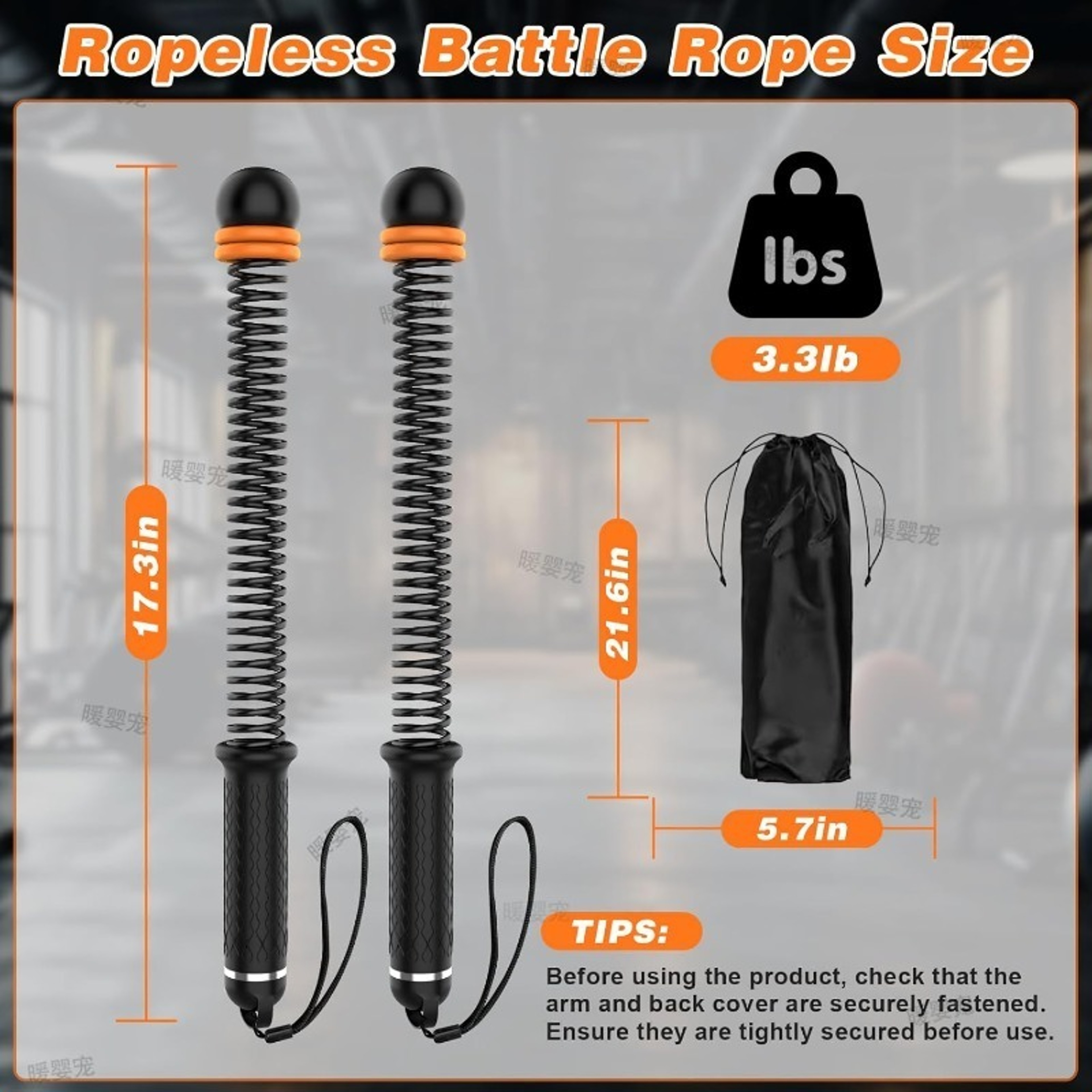 Ropeless Battle Rope Adjustable Resistance Trainer For Full Body Home Gym Workouts 4