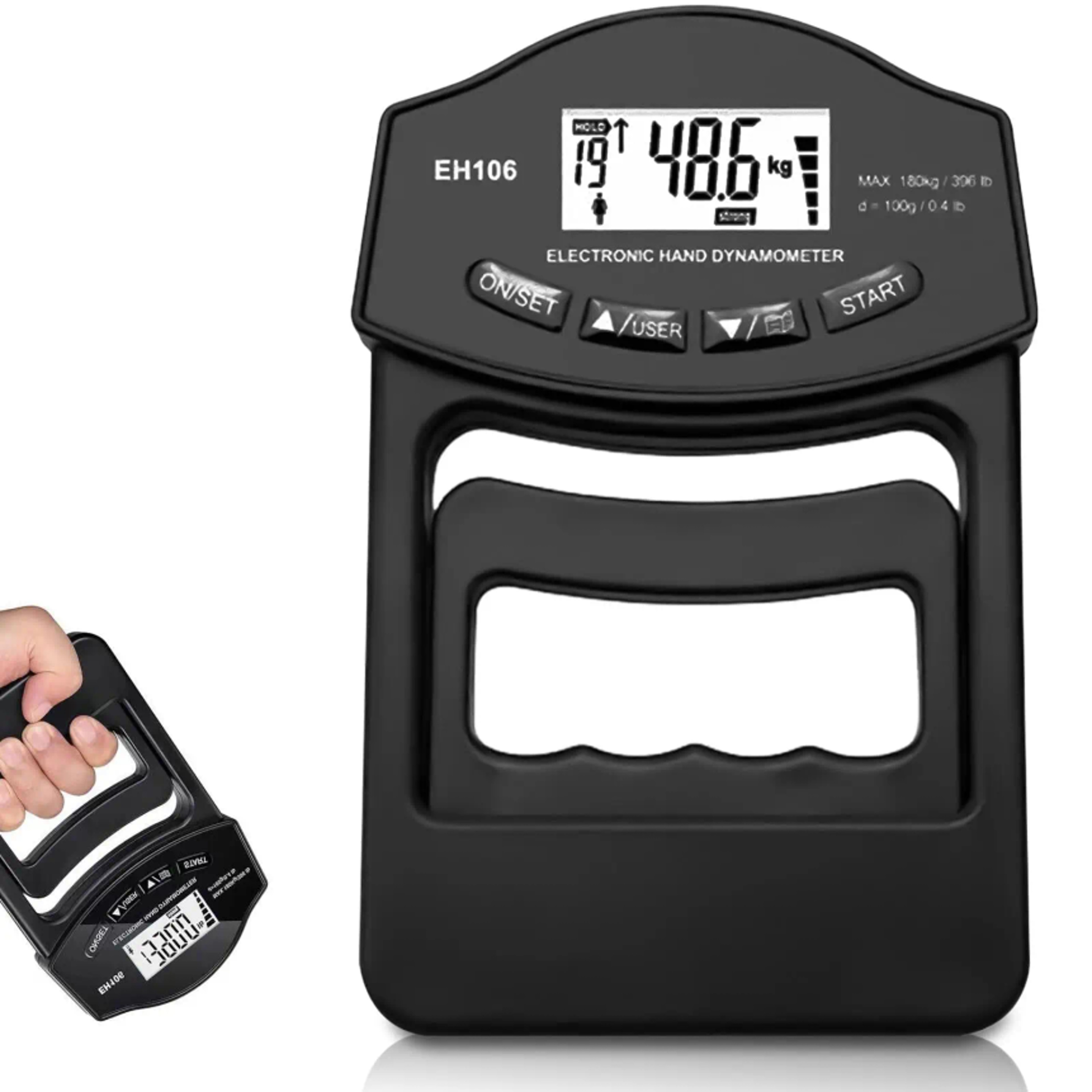 Digital Hand Dynamometer Grip Strength Tester LCD Hand Grip Strength Meter – view 1