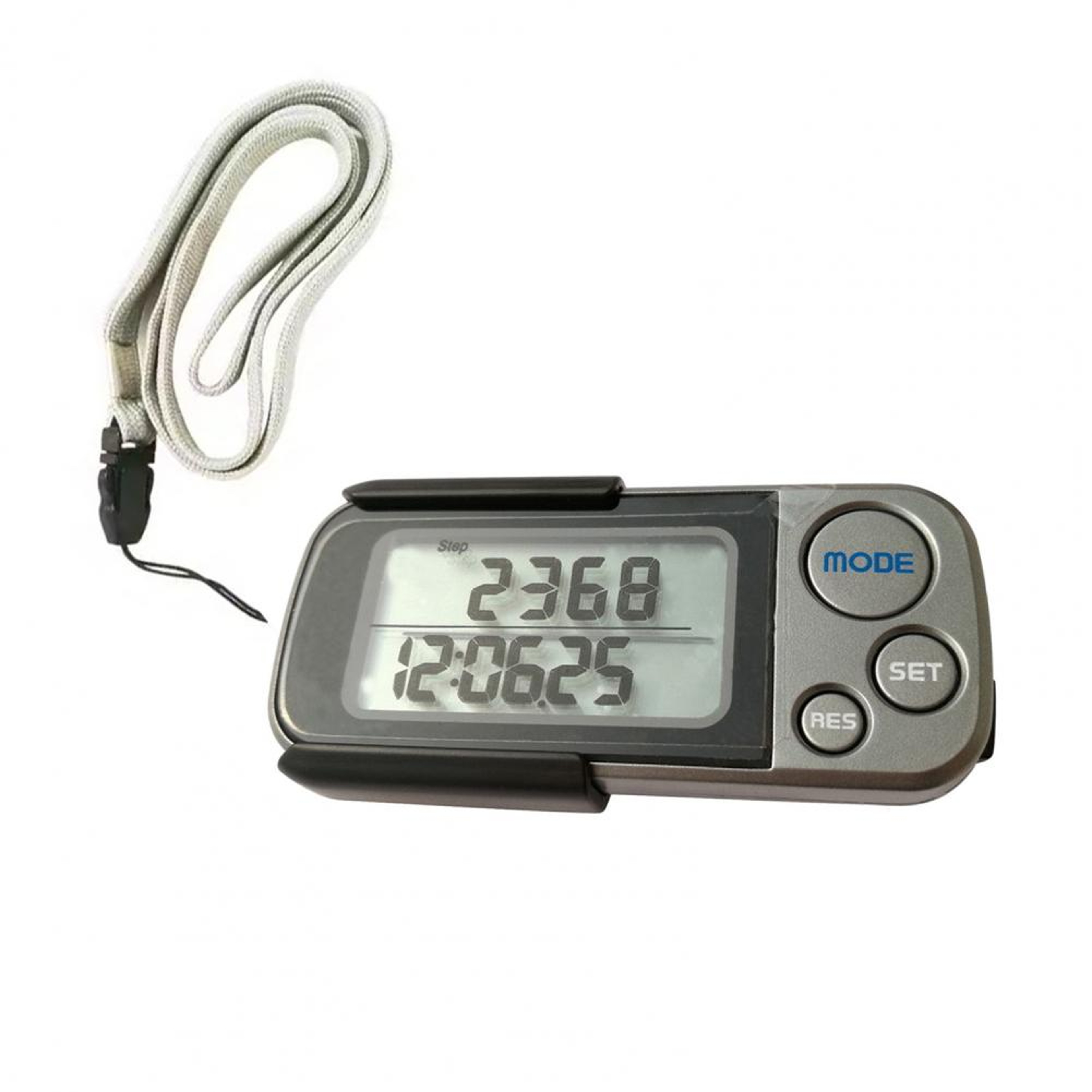 ActiveStride 3D Pedometer Step Counter With LCD Display Clip  Lanyard 6