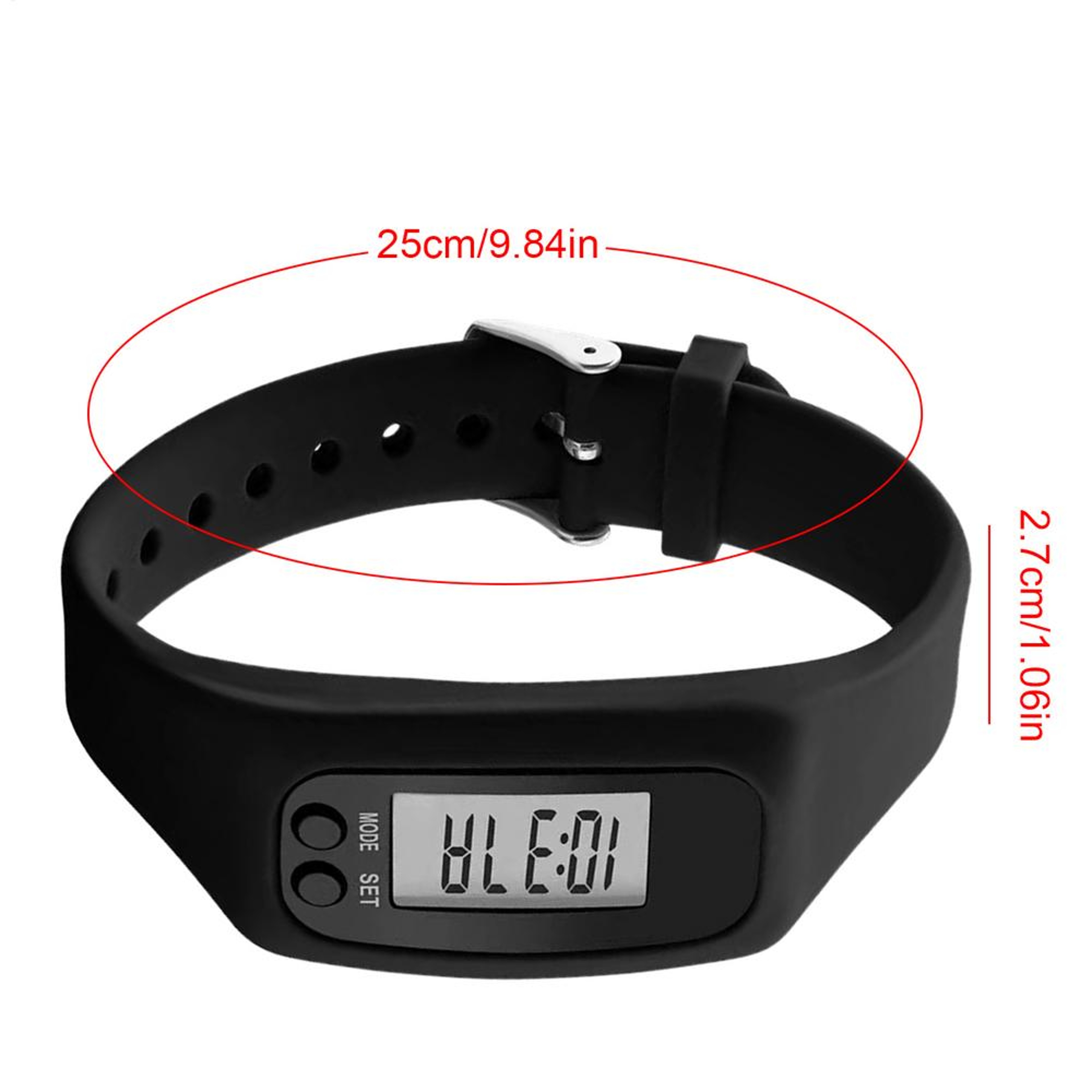 ActiveStride Pedometer Watch With Large Display Step Counter  Calorie Tracker No App Required 5