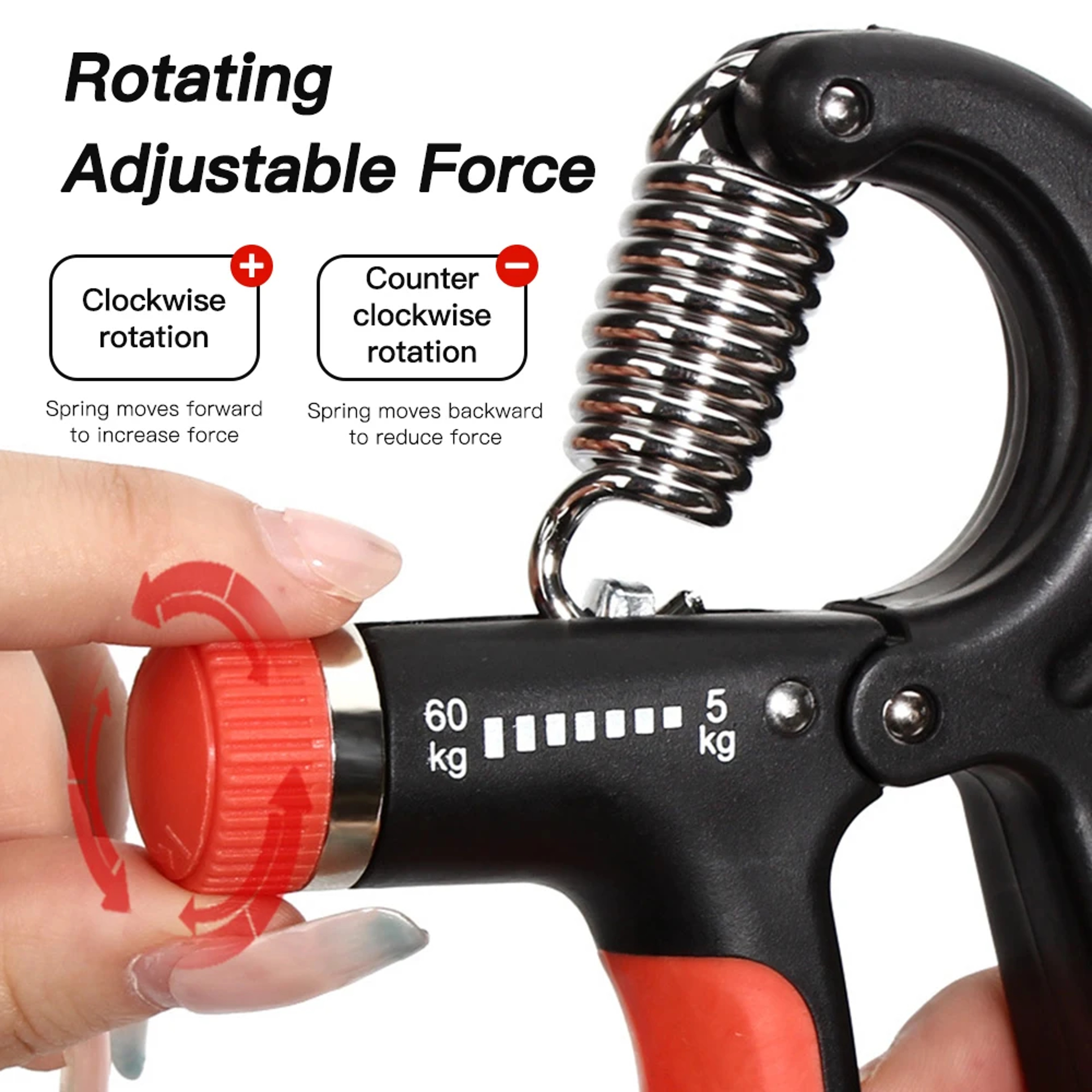 Adjustable Hand Grip Strengthener With Counter Grip Strength Trainer For Forearm  Wrist Training 1
