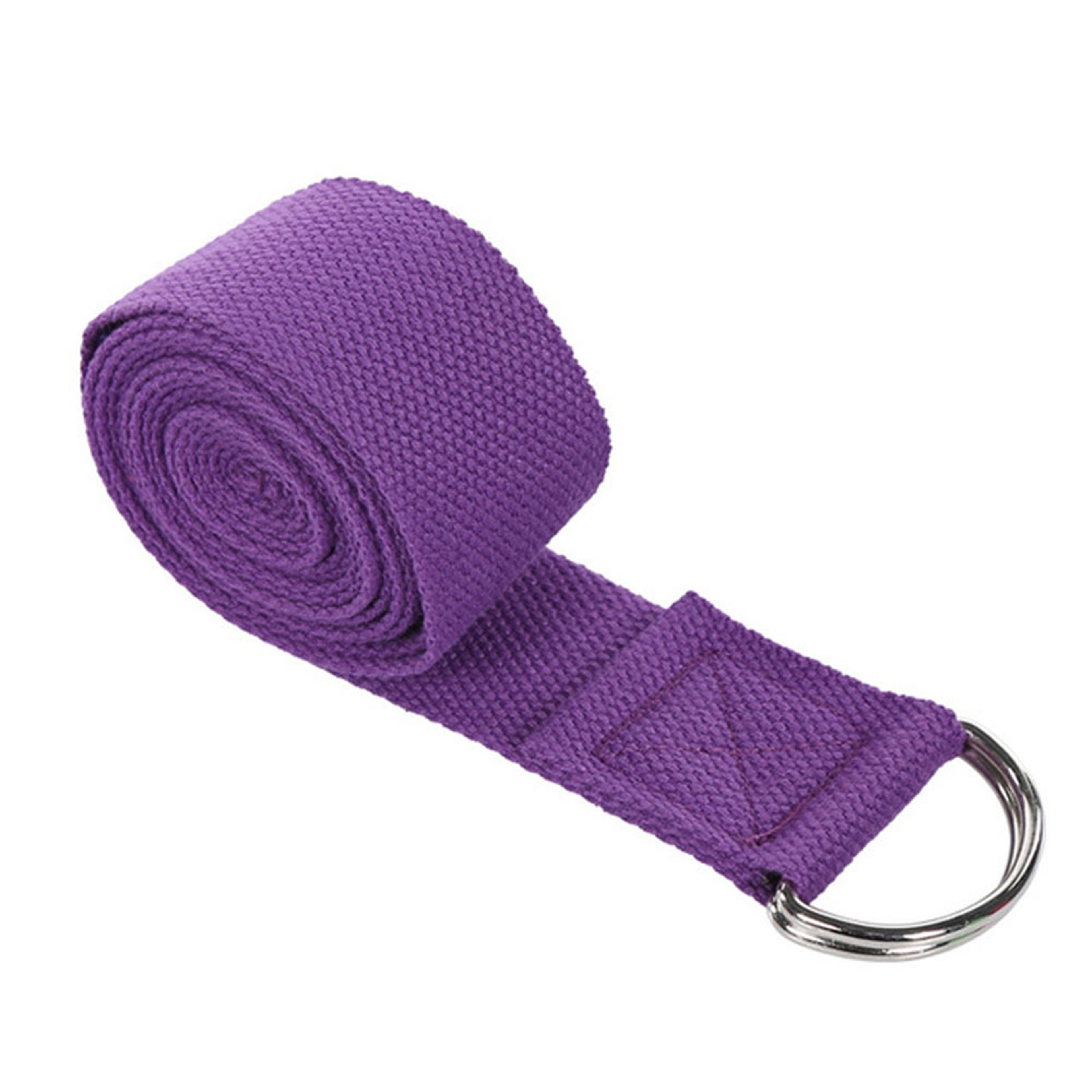 FlexStretch Yoga Strap With Adjustable D Ring Buckle For Yoga Pilates  Stretching 10
