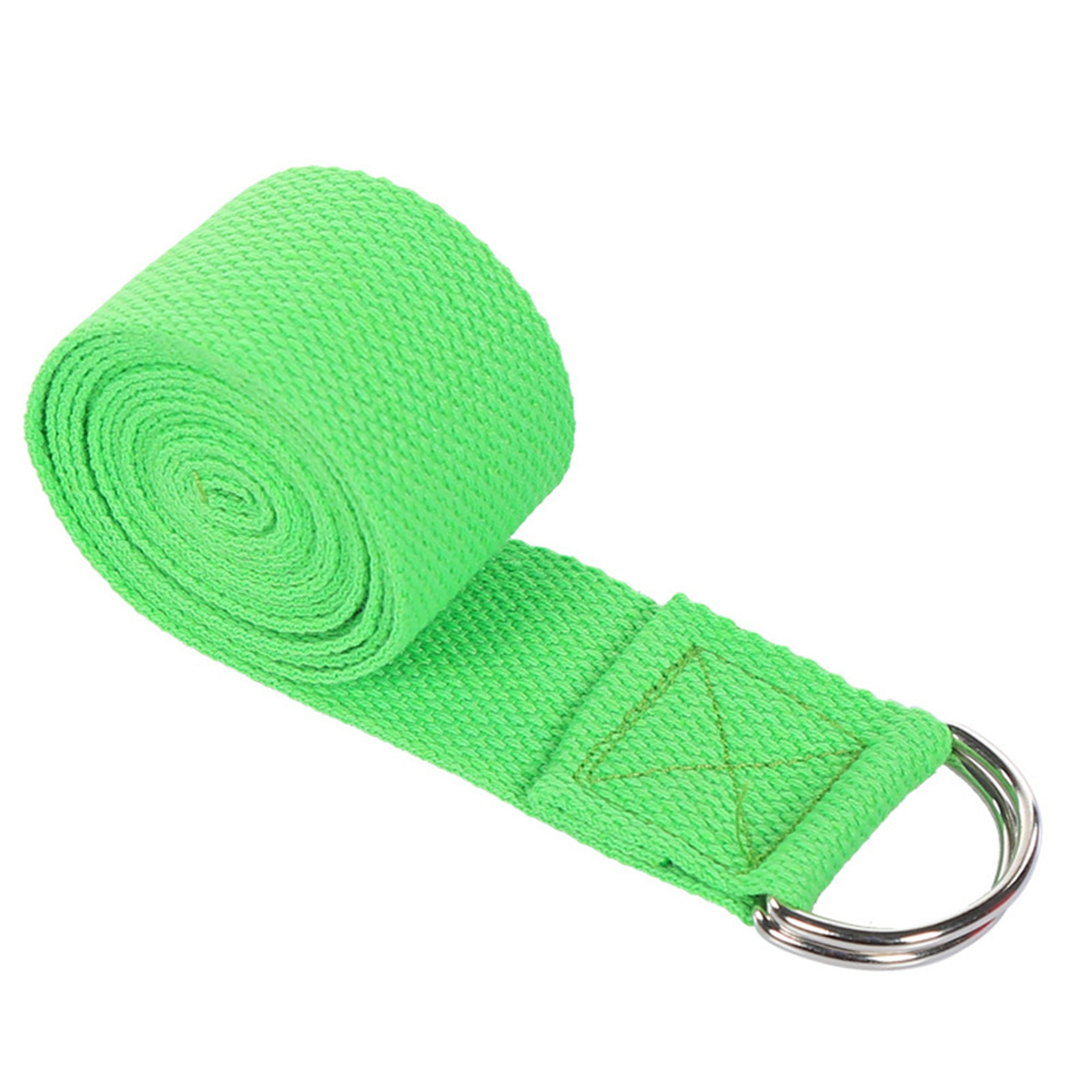 FlexStretch Yoga Strap With Adjustable D Ring Buckle For Yoga Pilates  Stretching 4