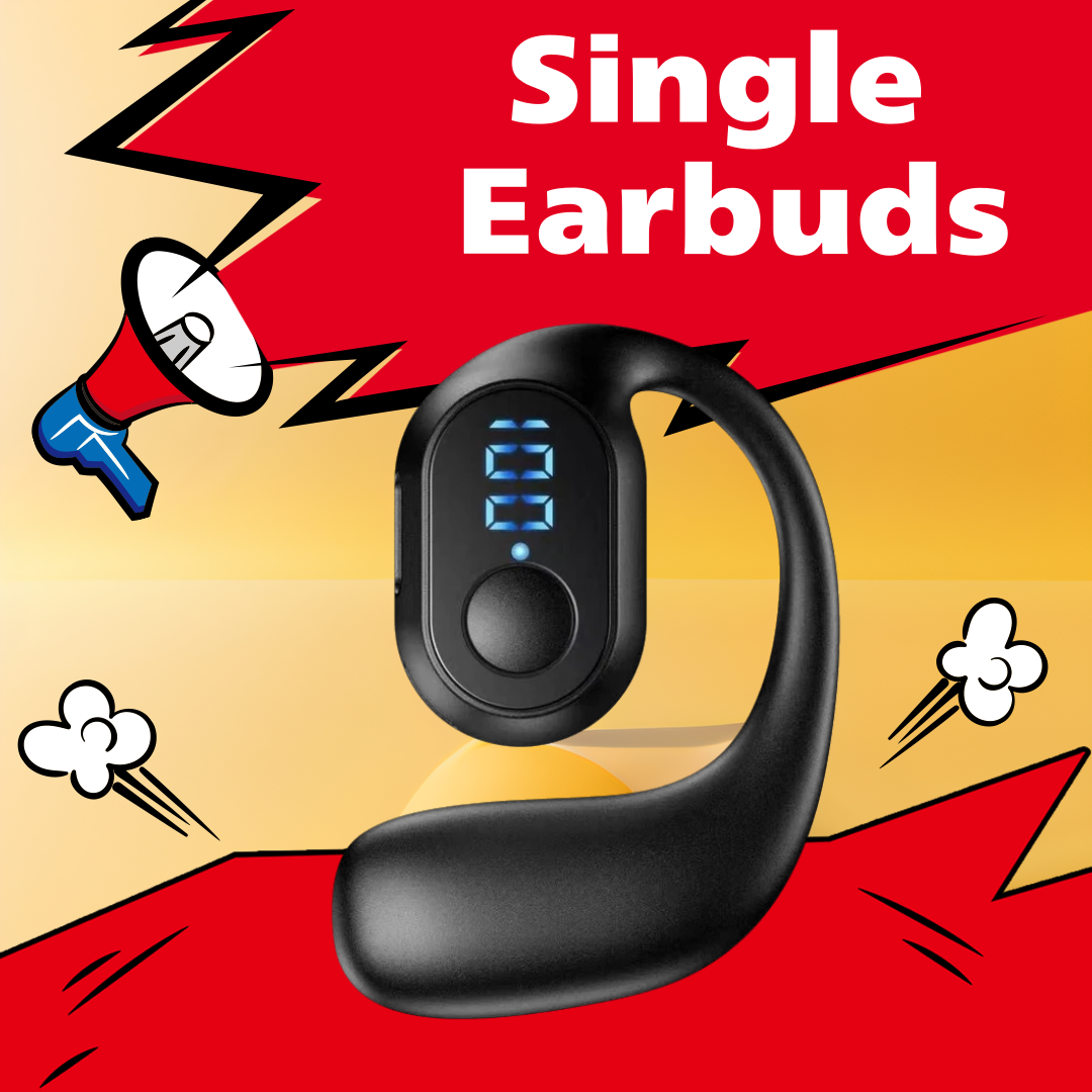 Open Ear Bluetooth 53 Ear Hook Headset Waterproof Wireless Sports Earbud With HiFi Sound 7