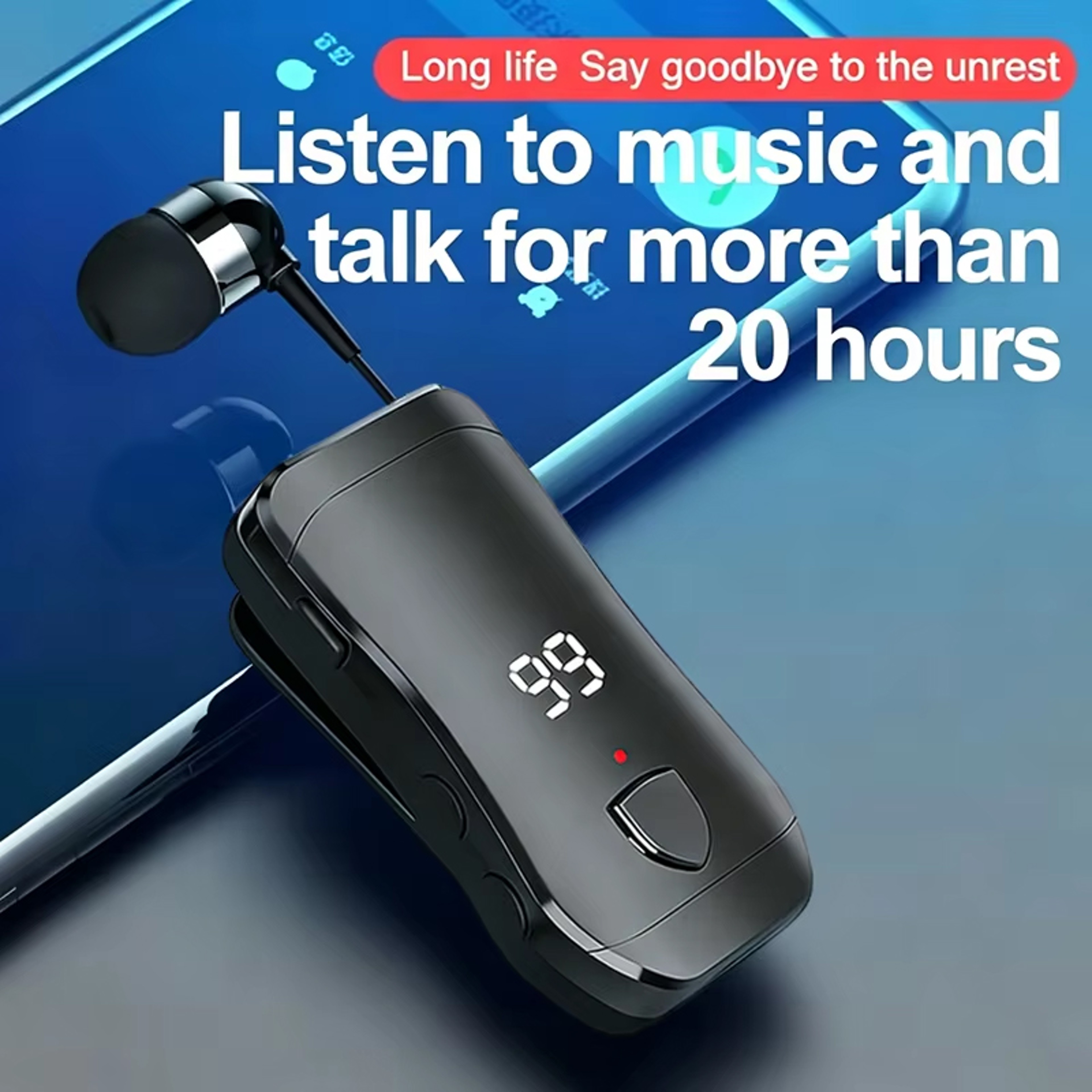 X200 Bluetooth 53 Wireless Earbud With LED Display 20H Battery Business Bluetooth Headset 1