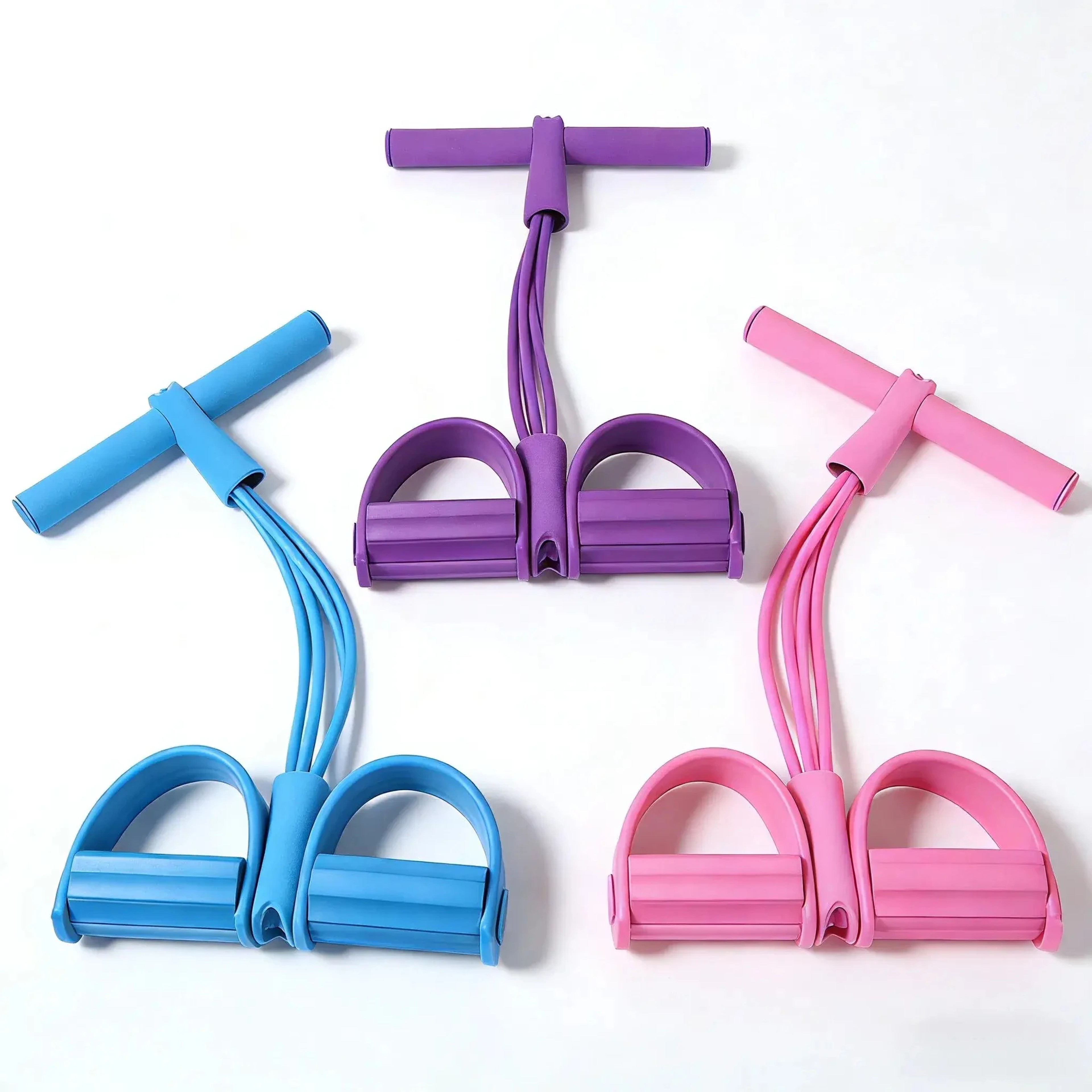 FlexCore 4 Tube Resistance Bands Pedal Trainer for Home Gym Equipment & Full Body Workouts – view 1
