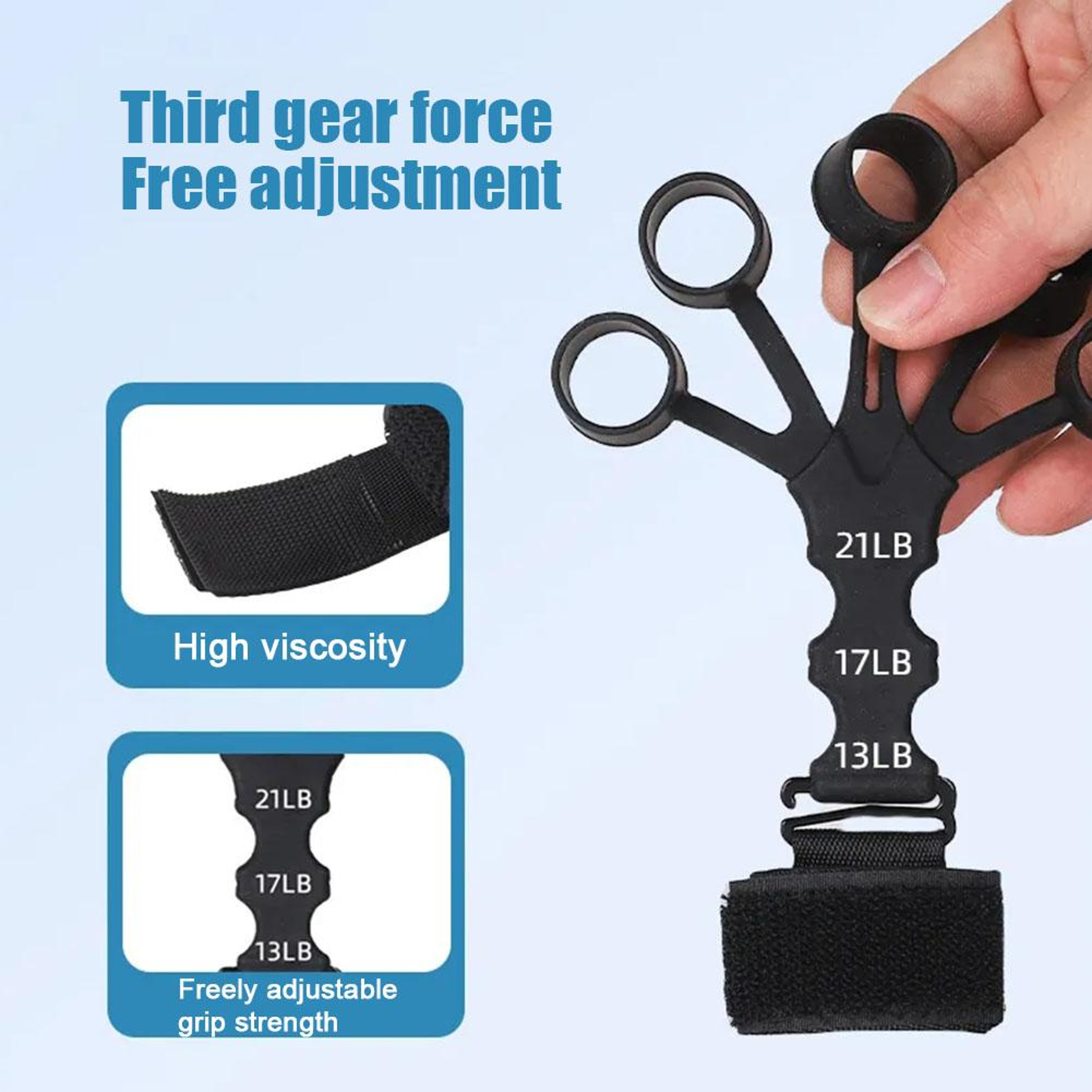 PowerFlex Hand Grip Strengthener  Finger Exerciser Adjustable Forearm Trainer For Grip And Wrist Re 5